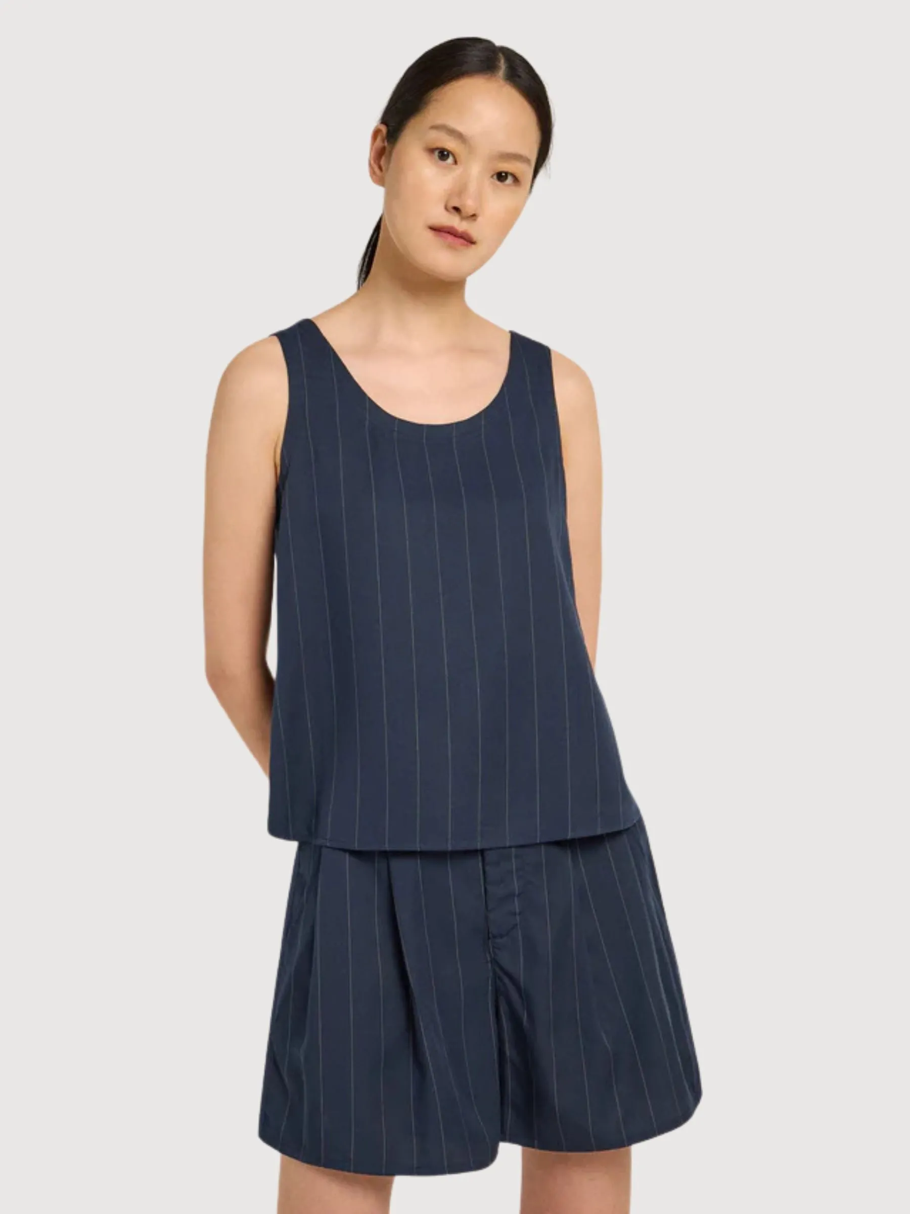 Tank Top Blau/Weiss TENCEL™ Damen | Lanius