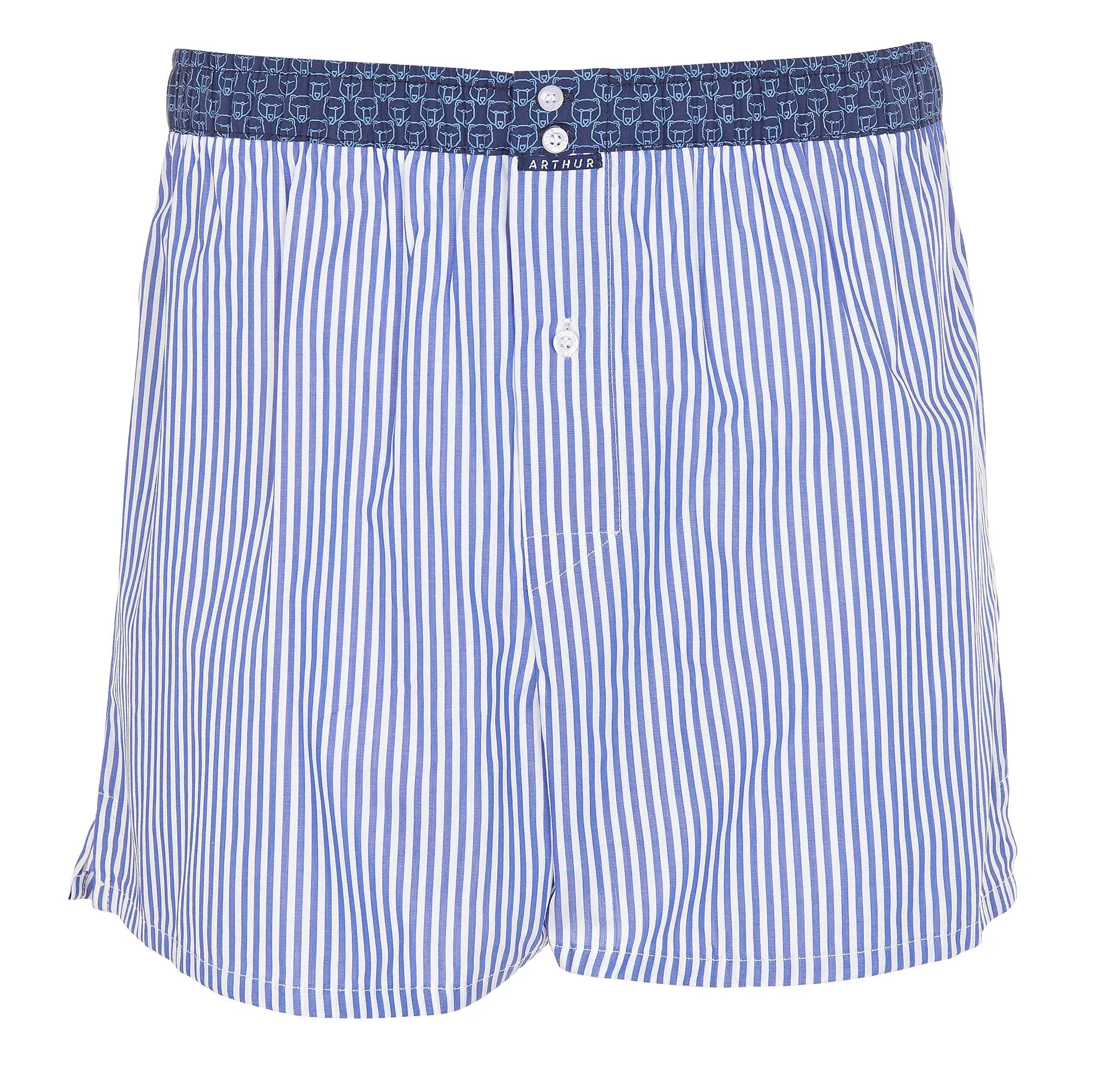 Gerade Boxershorts mit Streifen Blau