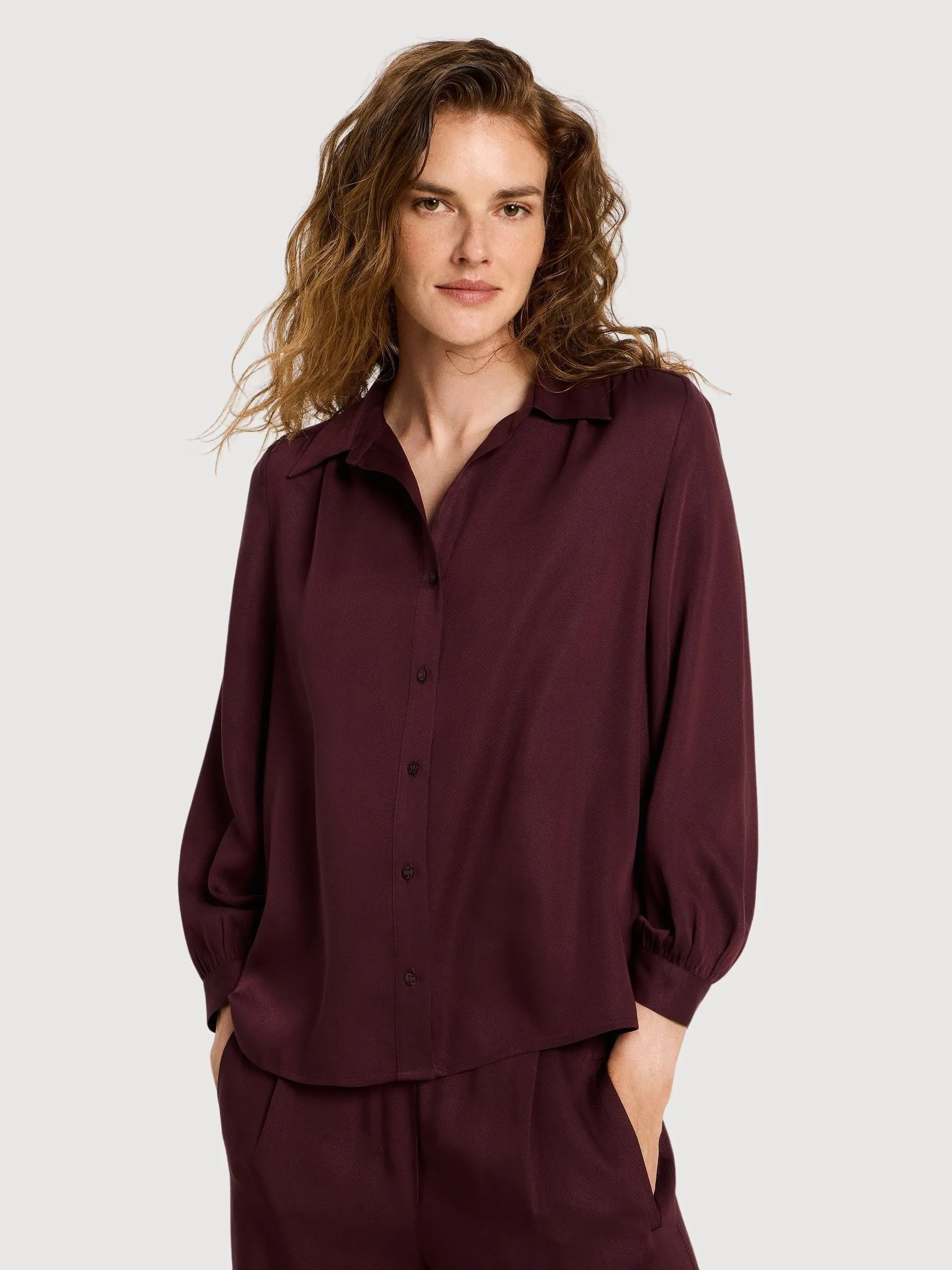 Blouse Tencel Red Woman | Lanius