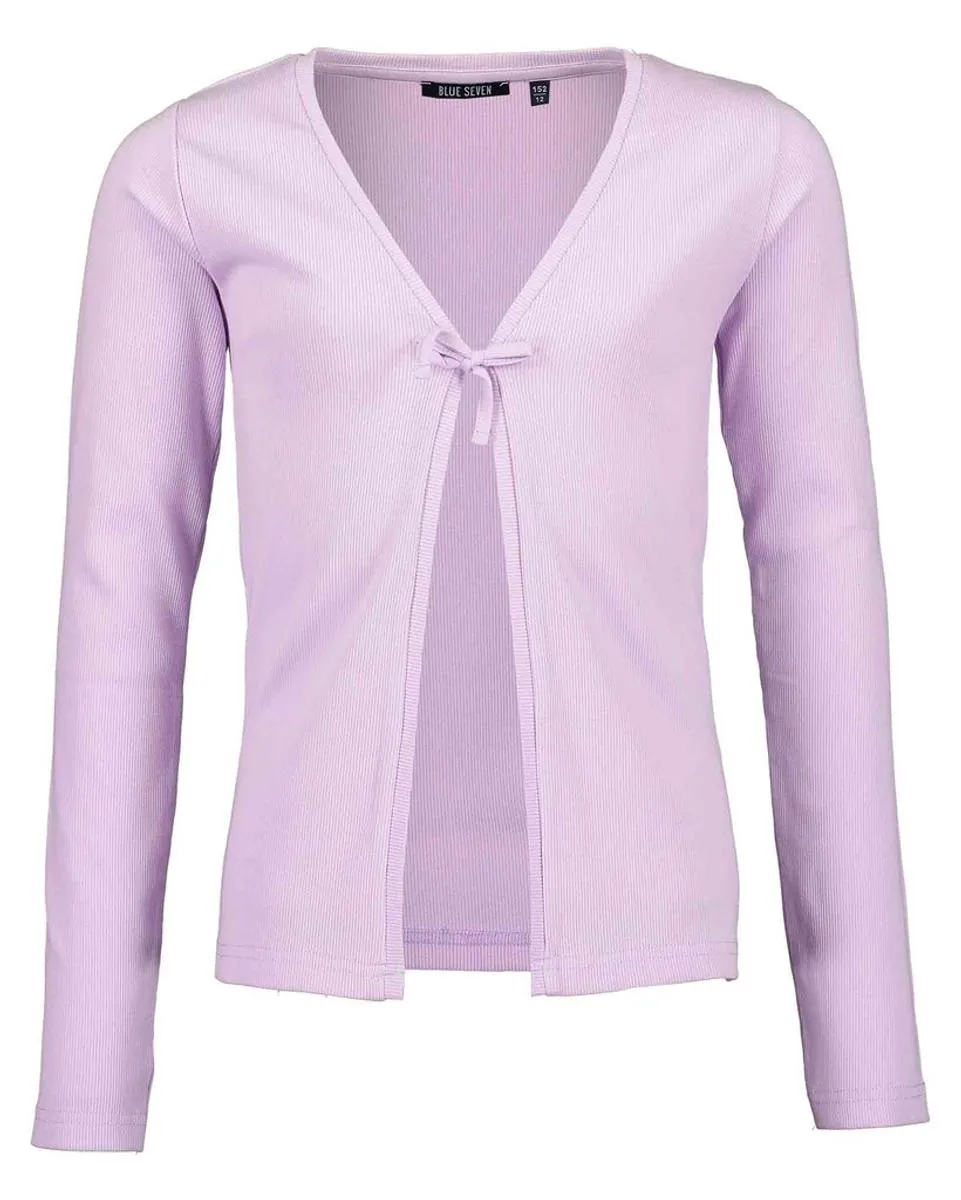 Cardigan Rippenstrick, Baumwolle, flieder