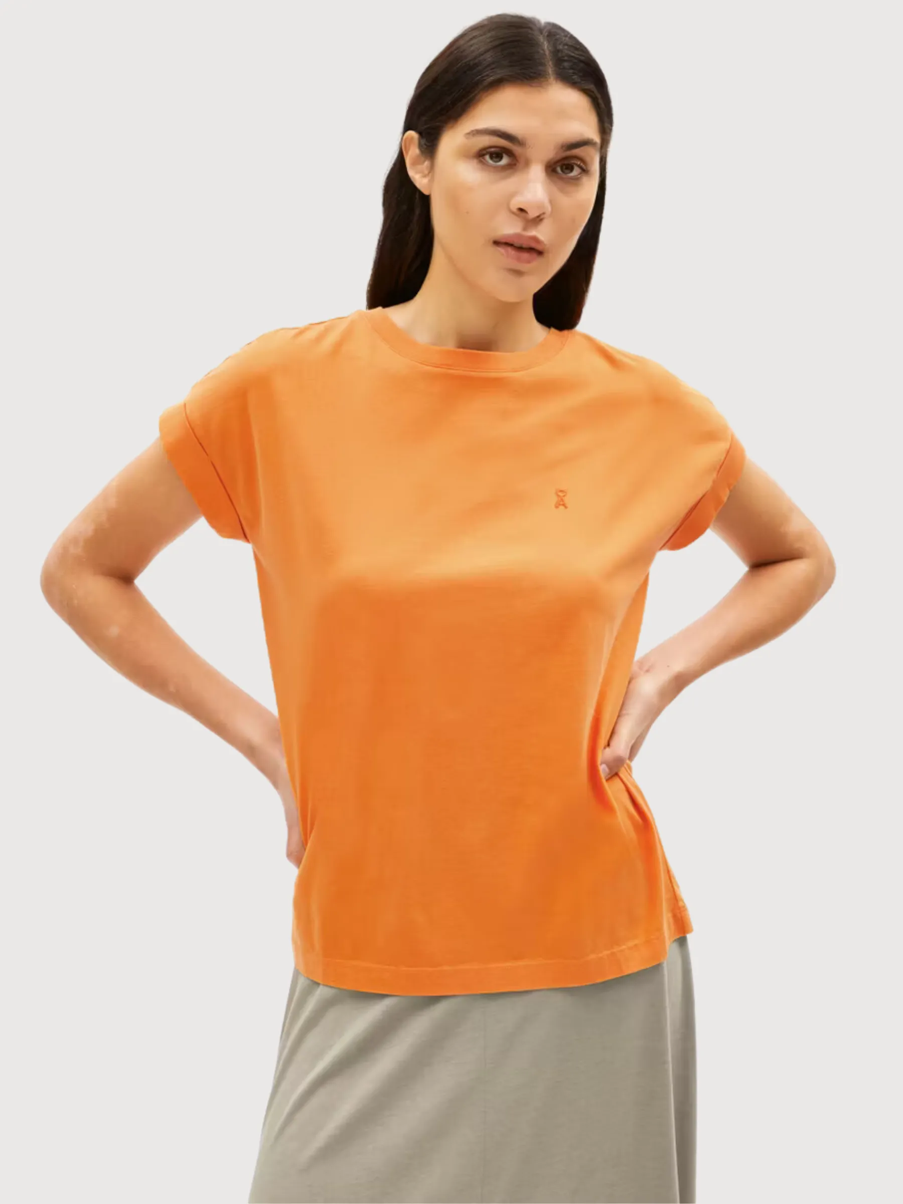 Idaara Light Orange T-shirt Damen | Armedangels