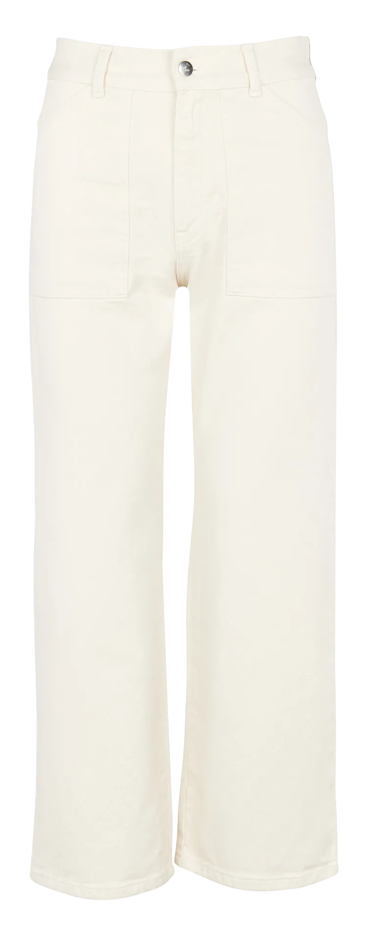 Cropped Jeans aus Stretch-Baumwolle Weiss EDDY