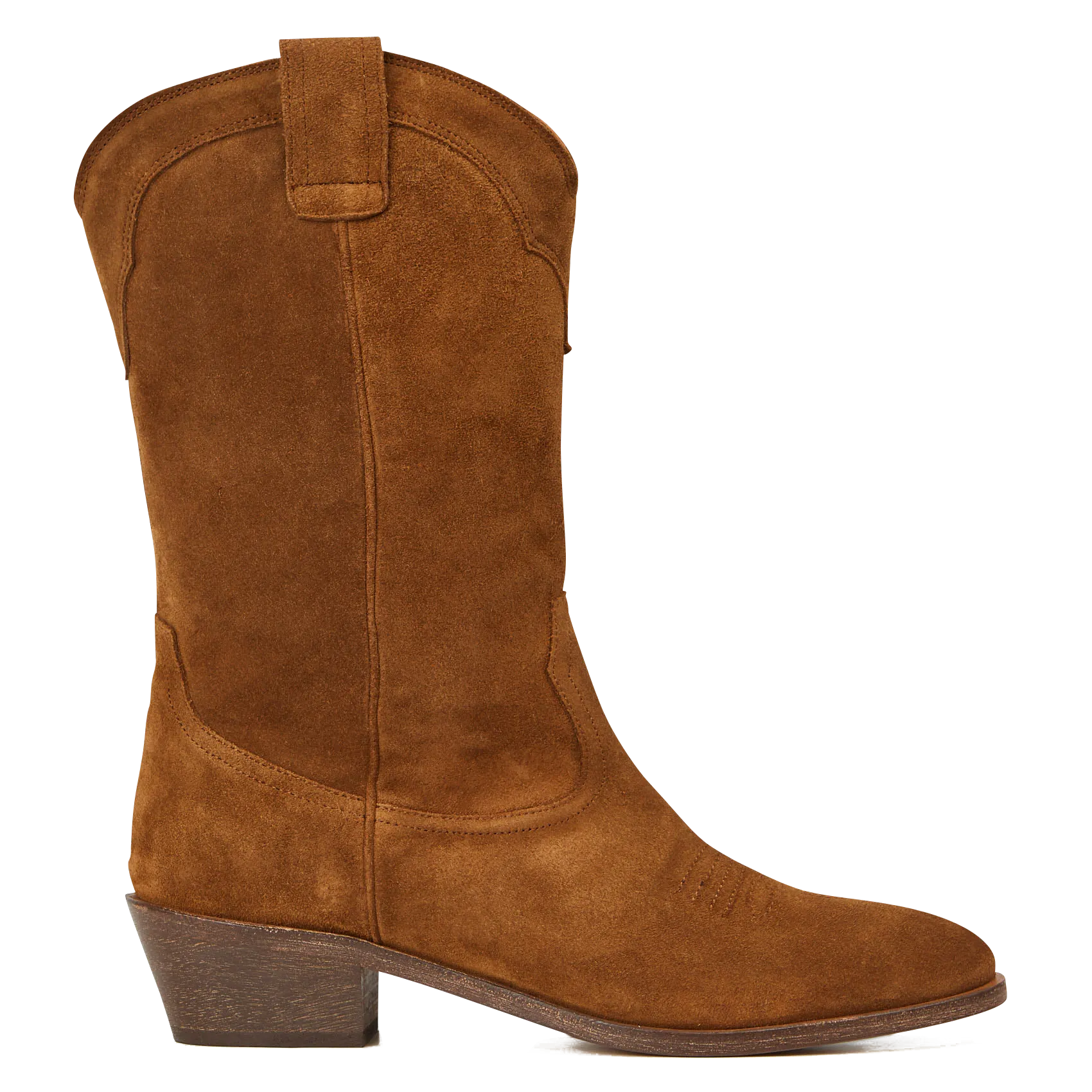 Cowboystiefel aus Veloursleder Braun WELSON
