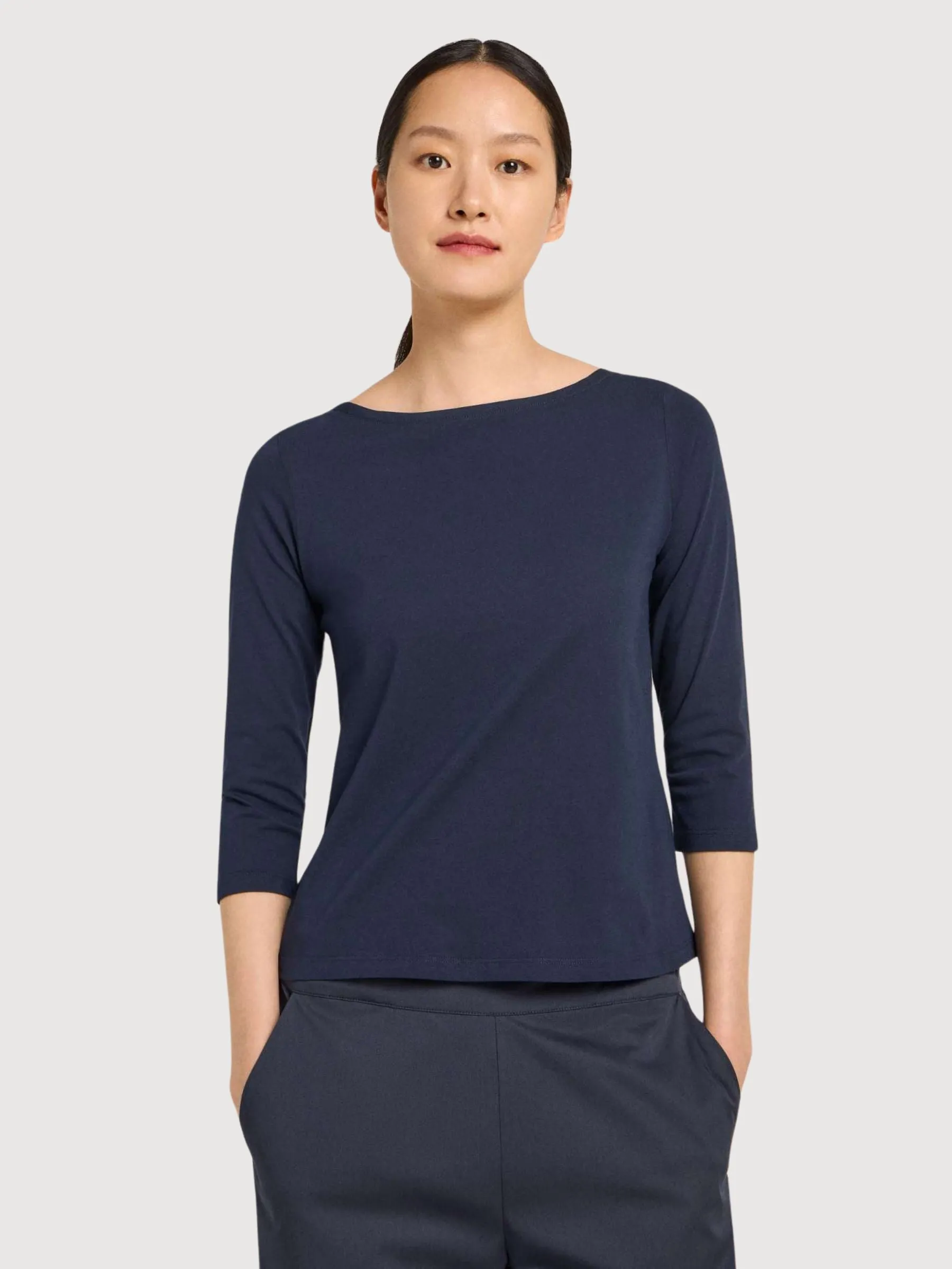 U-Boot Shirt mit 3/4 Arm GOTS Midnight | Lanius