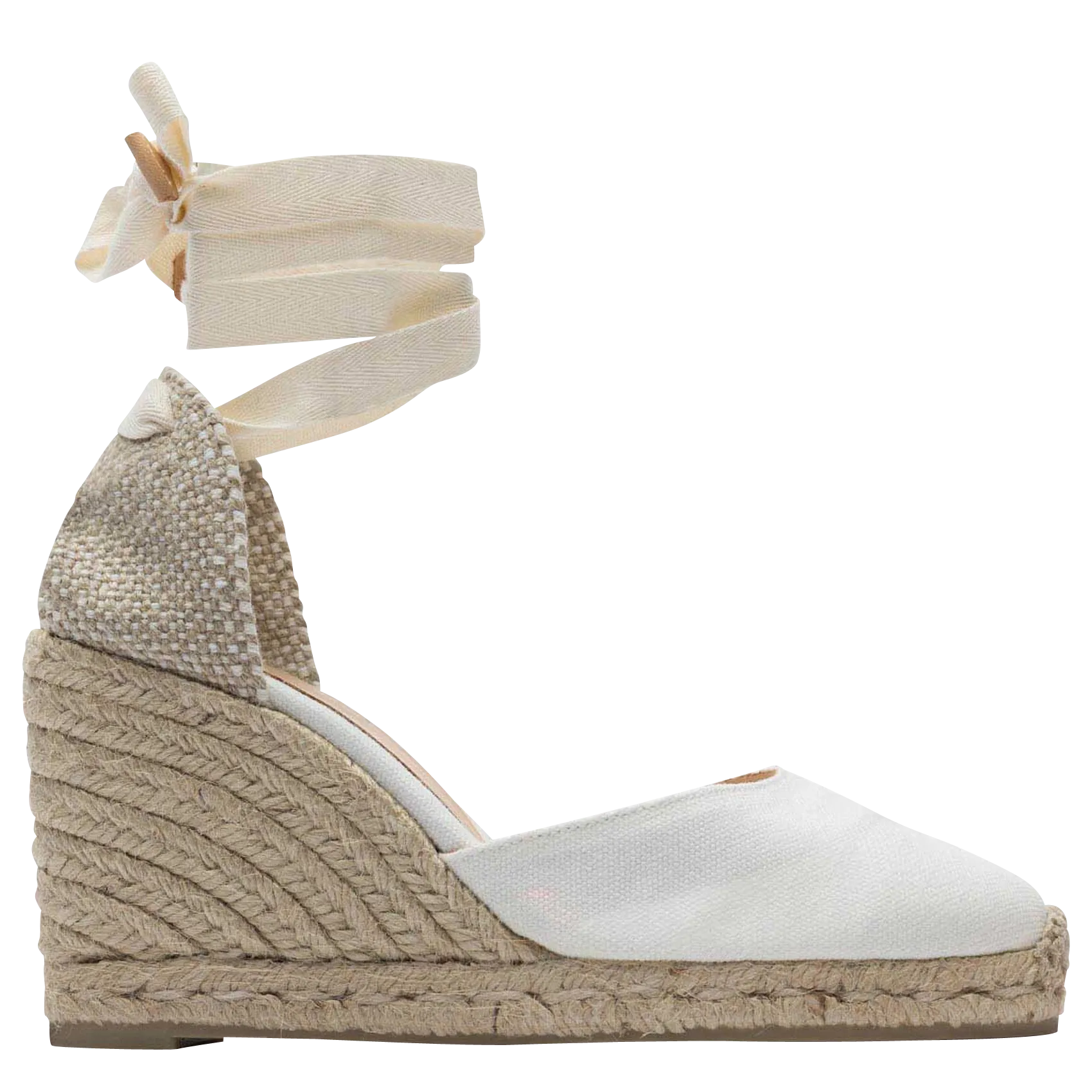 Canvas-Espadrilles mit Keilabsatz Beige CARINA