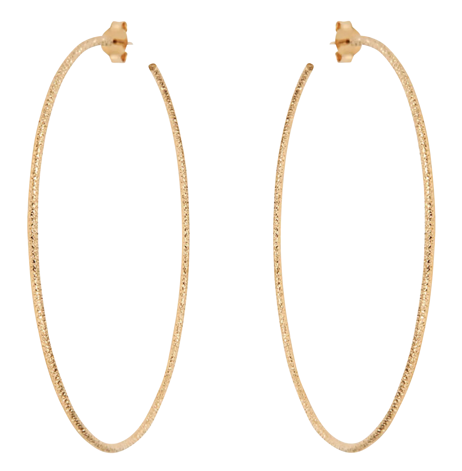 XL-Kreolen aus feinvergoldetem Messing Golden