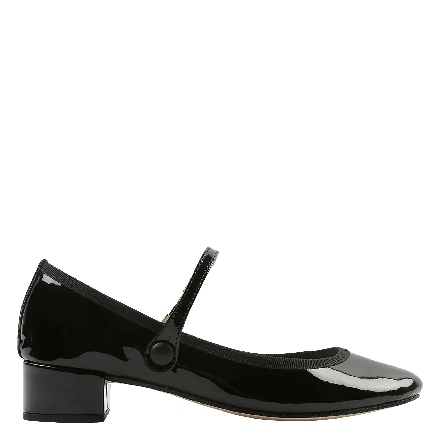 Spangenpumps aus Lackleder mit Absatz Schwarz ROSE