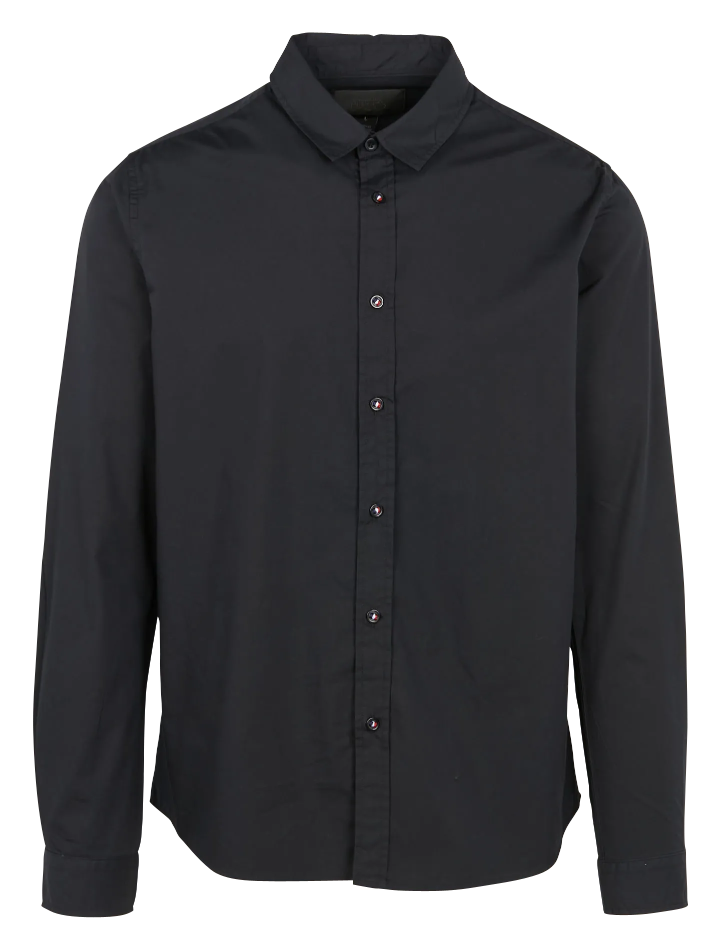 Baumwollhemd mit klassischem Kragen, Regular Fit Schwarz DORUS