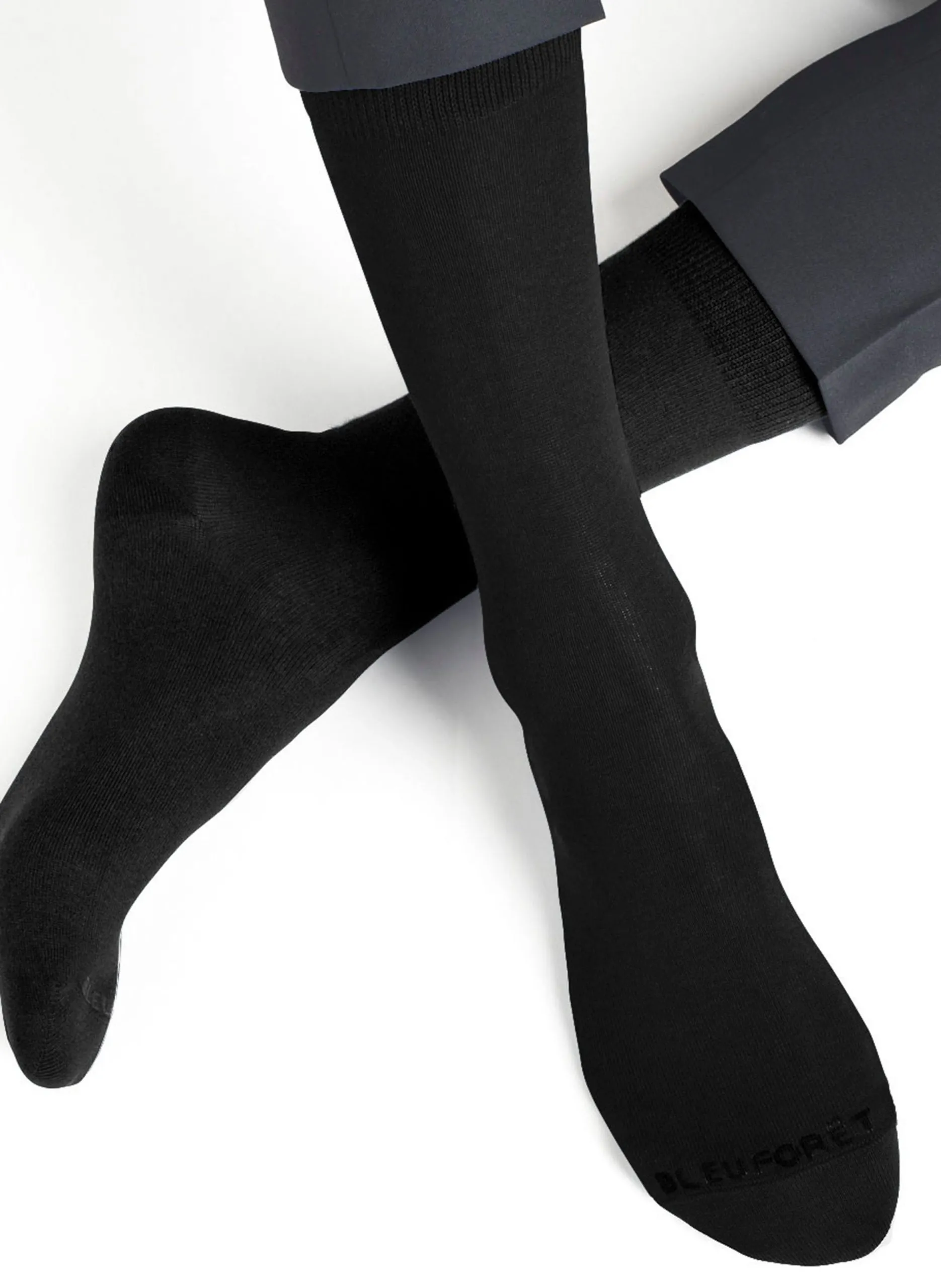 Einfarbige Socken aus Baumwoll-Mix Blau