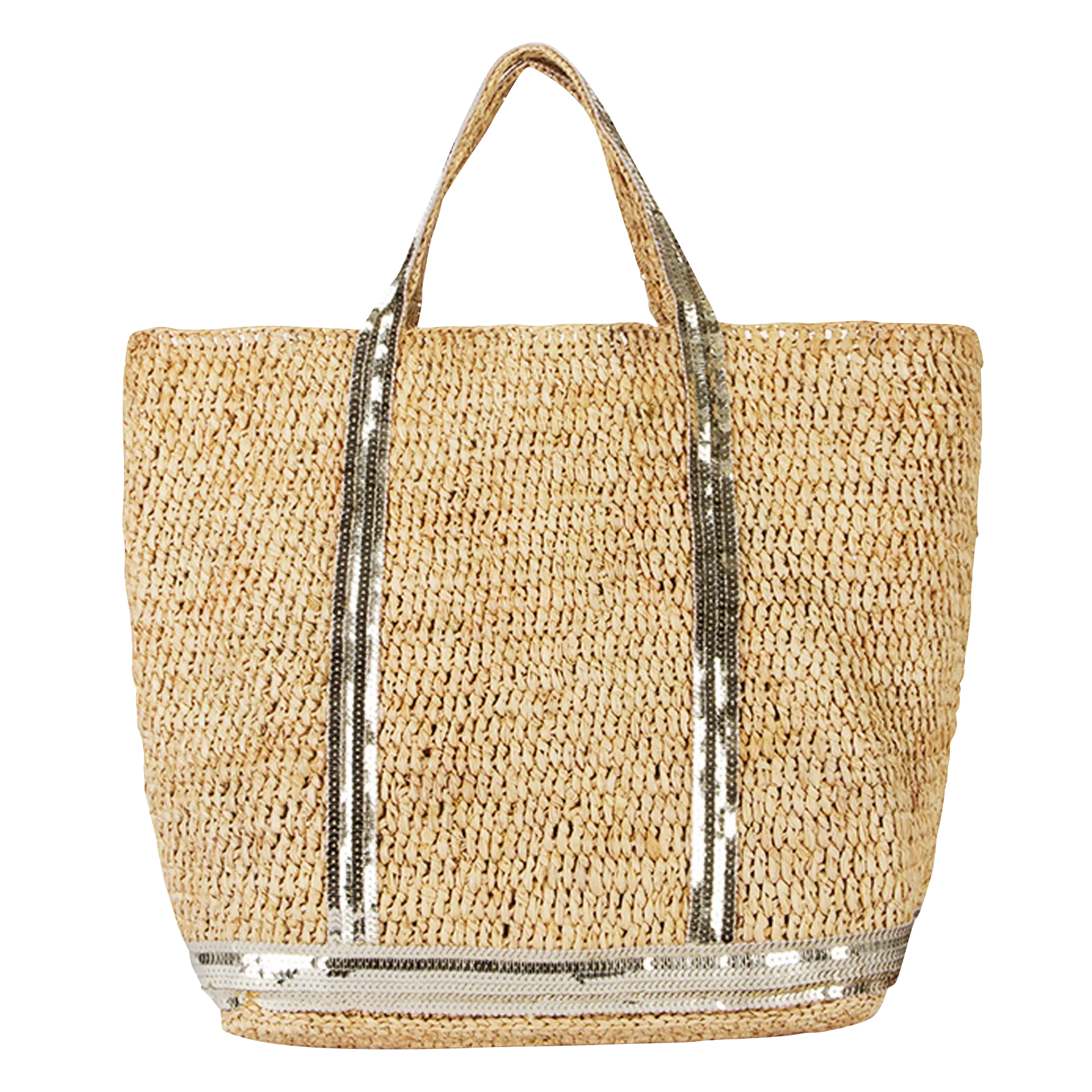 Bast-Shopper mit Pailletten Golden CABAS M