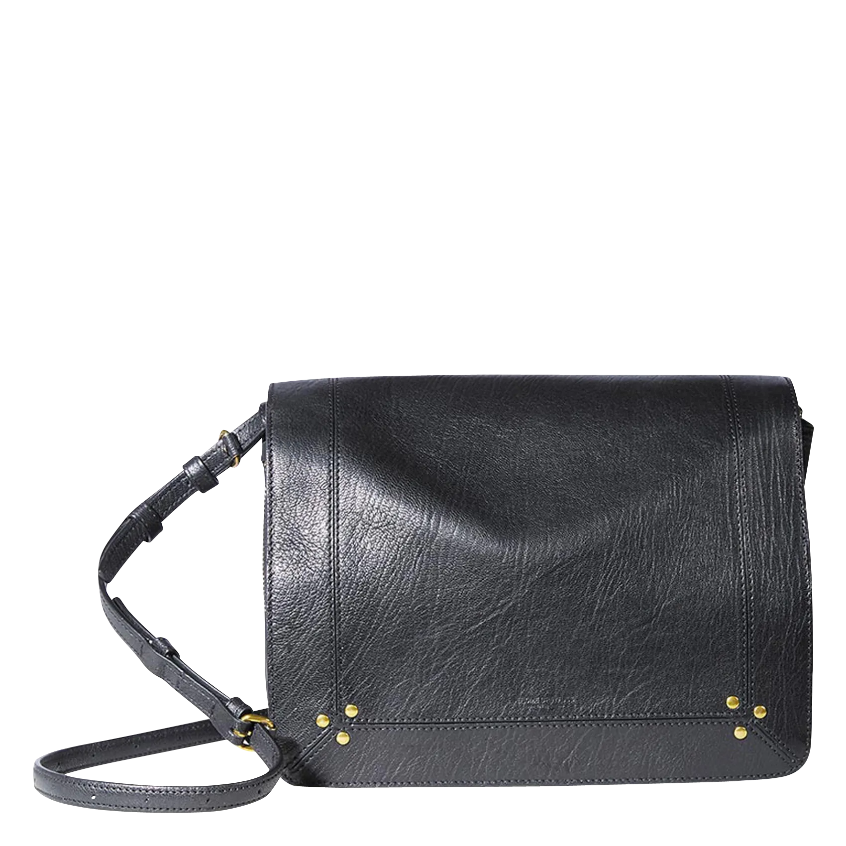 Leder-Umhängetasche Schwarz IGOR