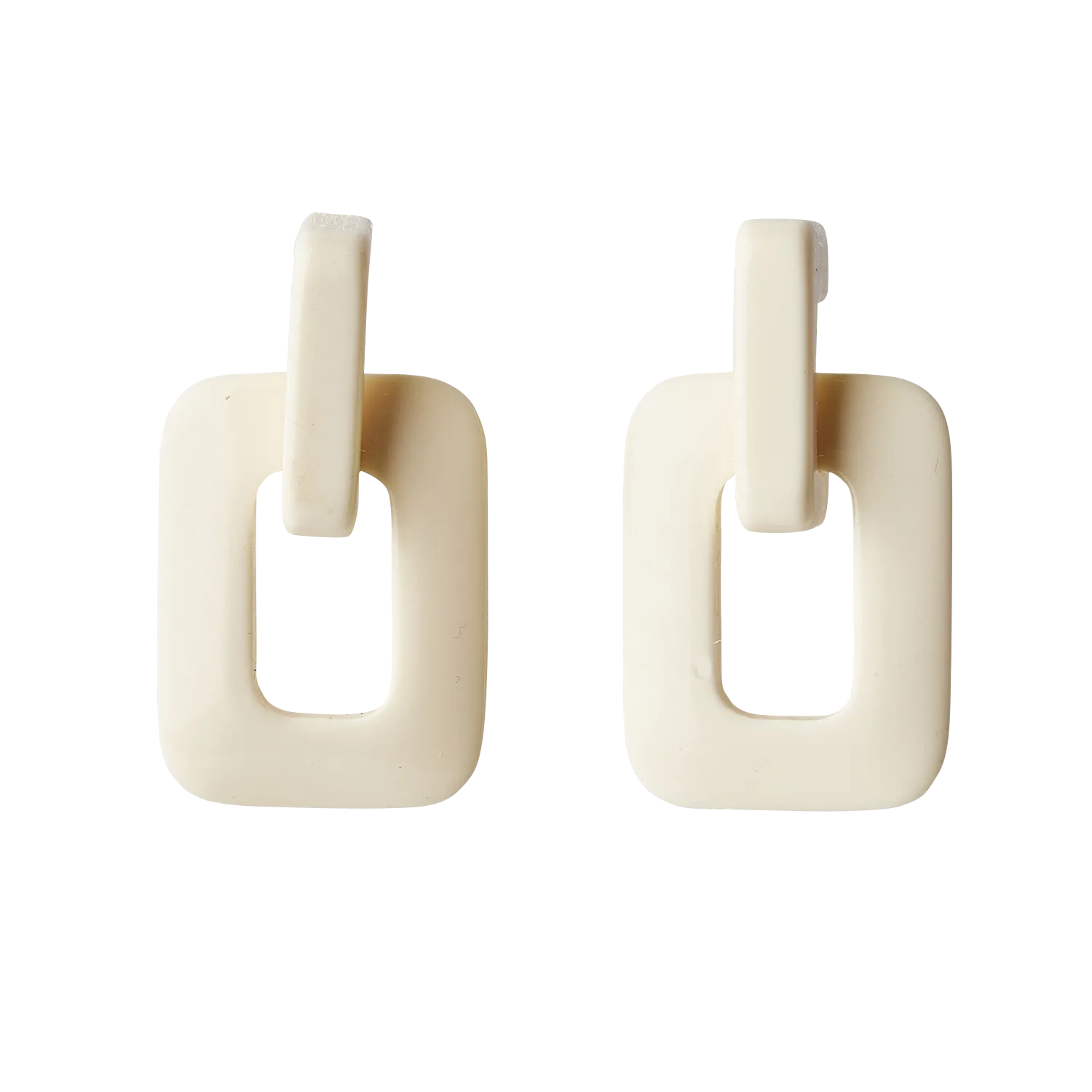 Ohrringe aus Acetat Weiss VIOLAINE