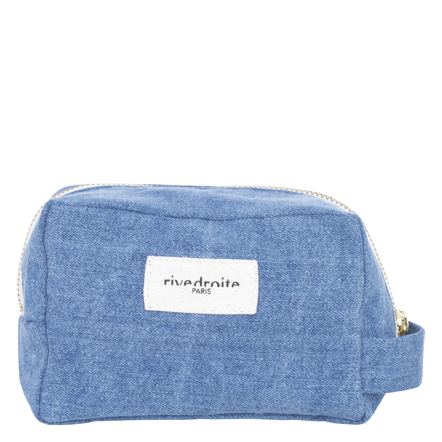 Kosmetiktasche aus Denim Bleached Jeans TOURNELLES