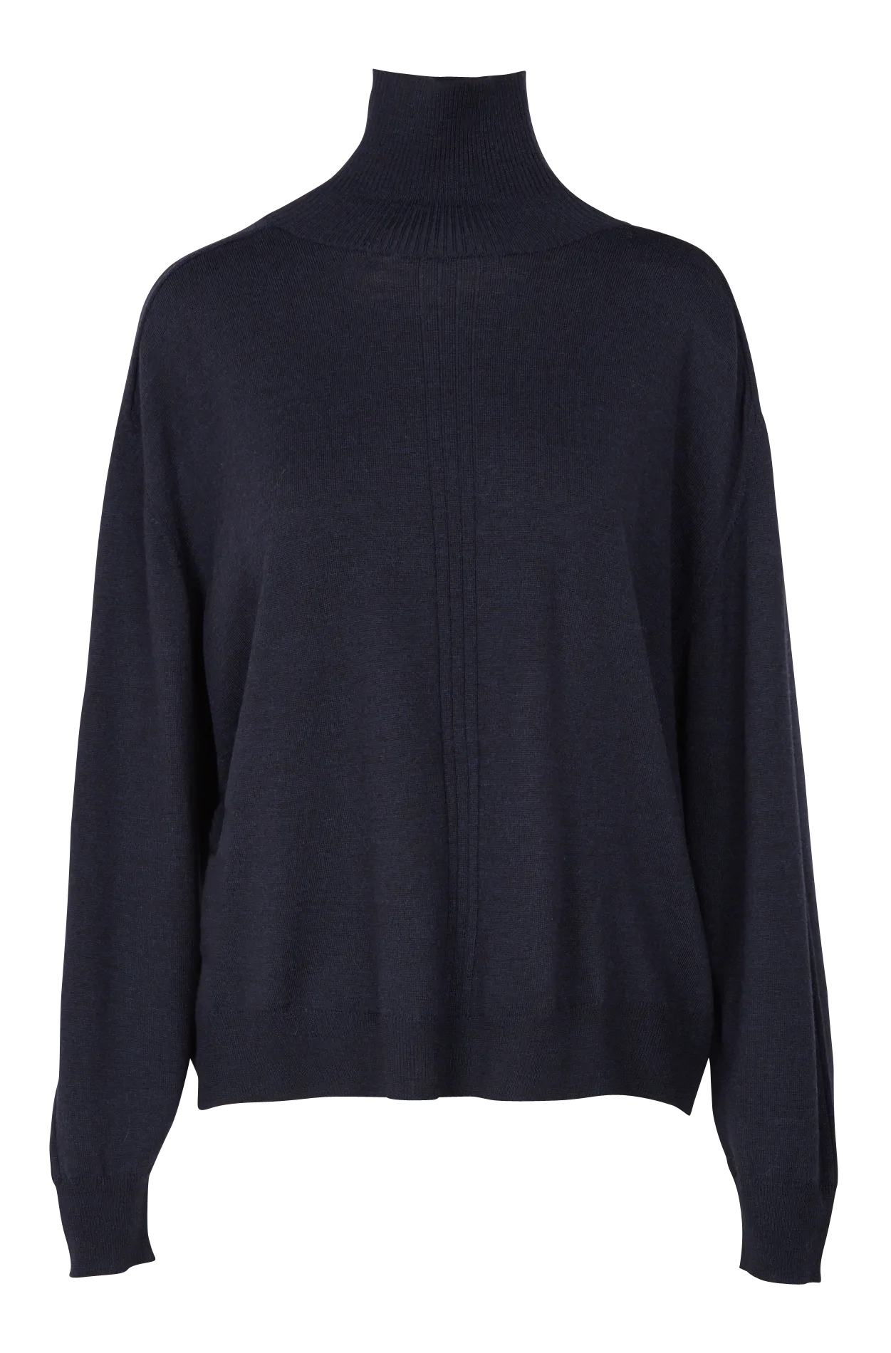 Rollkragenpullover aus Wolle Blau NORD