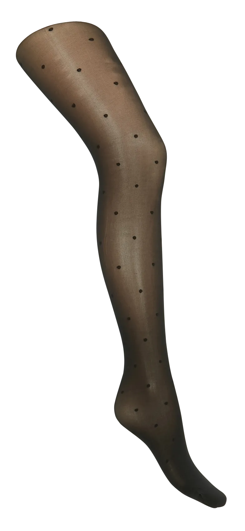 Halb-blickdichte 30 DEN Strumpfhose mit Tupfenmull Schwarz