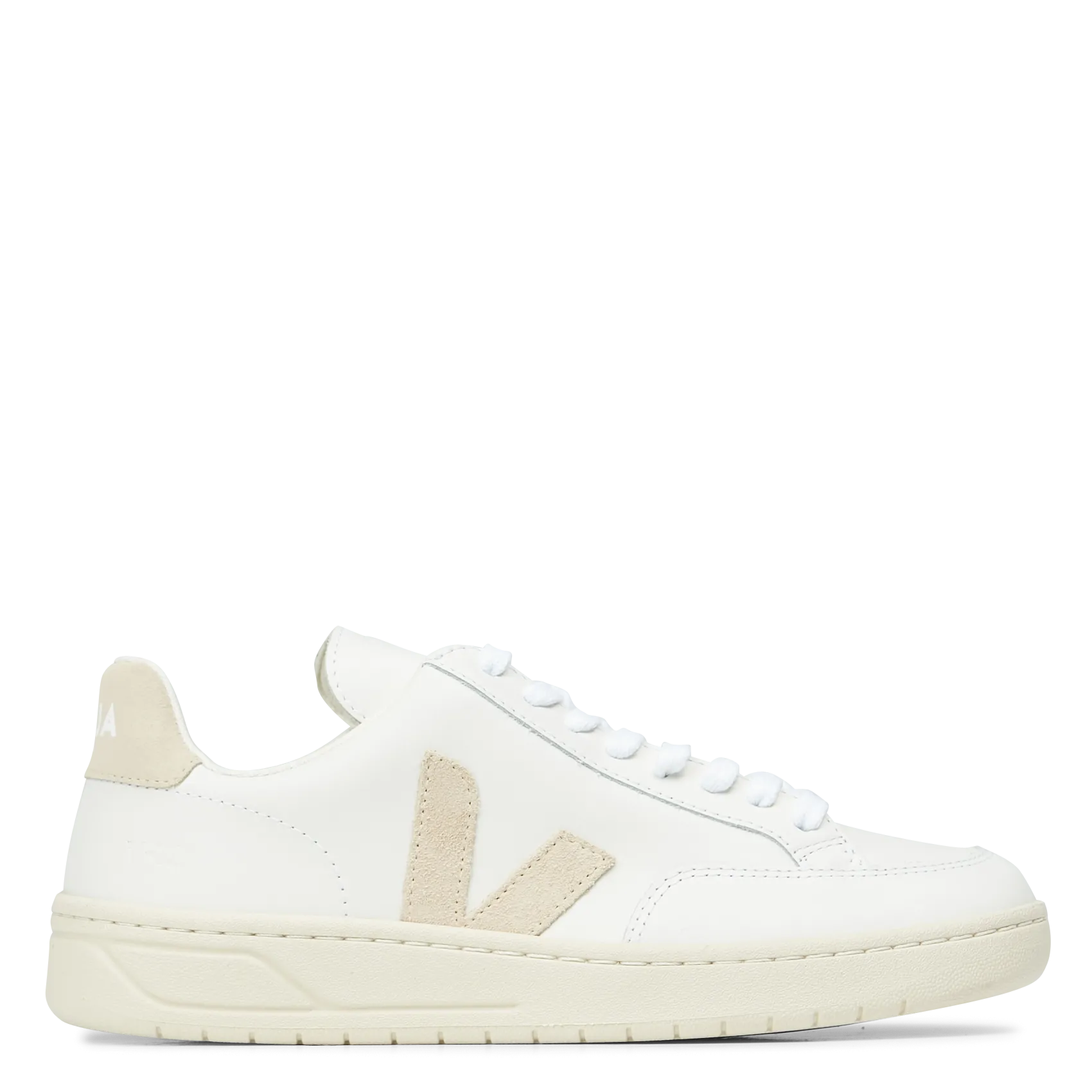 Veja V-12 - Ledersneaker Weiss V-12