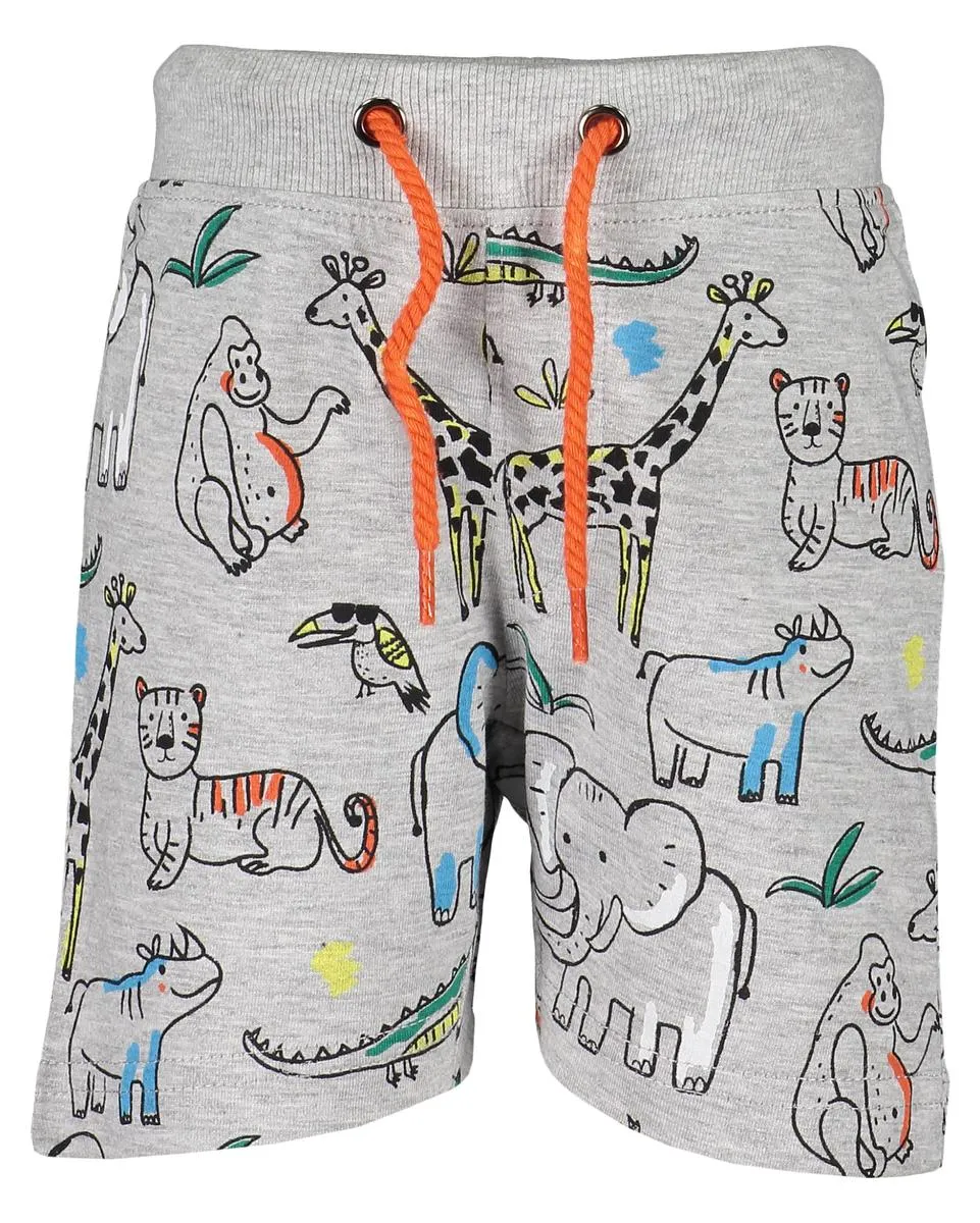 Shorts "Wilde Tiere", Biobaumwolle, grau