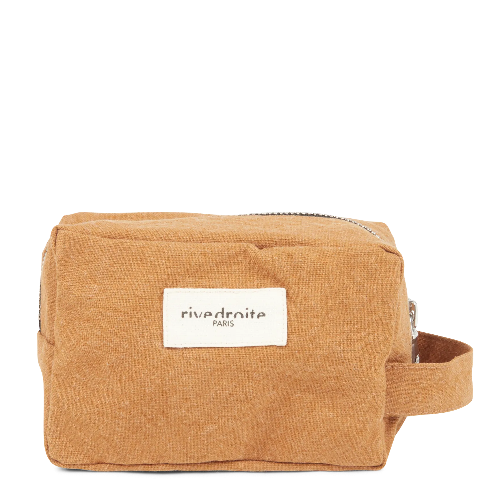 Kosmetiktasche aus recycelter Baumwolle Beige TOURNELLES