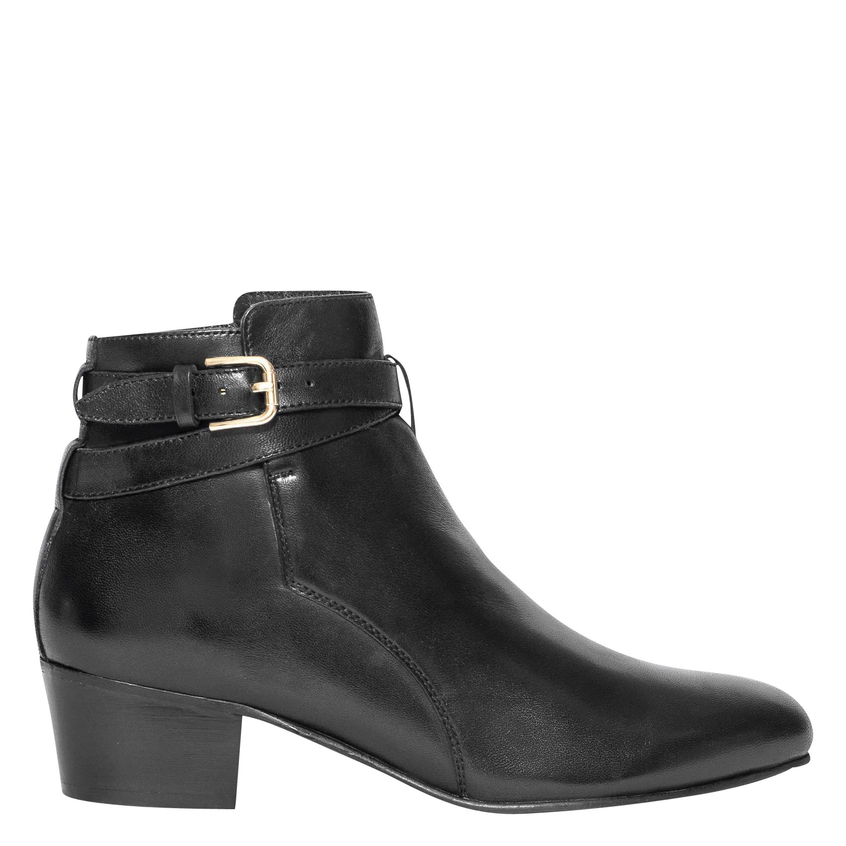 Lederboots mit Absatz Schwarz MEXICO