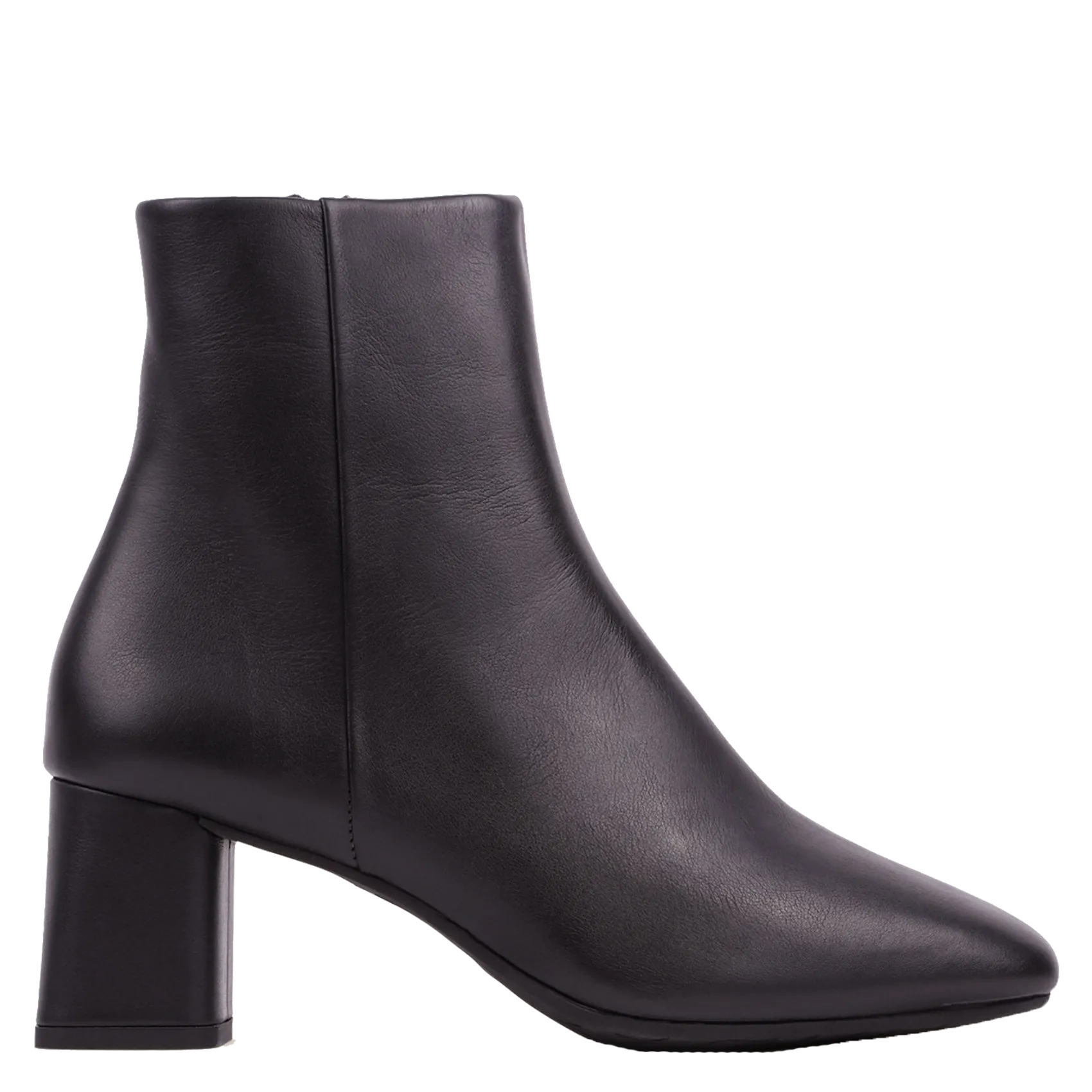 Lederstiefeletten mit Absatz Schwarz PHOEBE