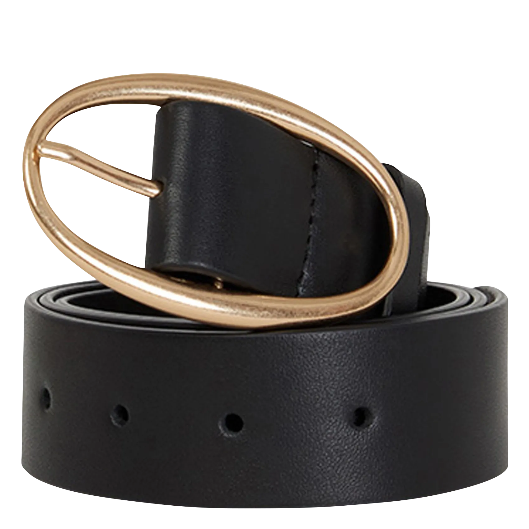 Ledergürtel mit Schnalle Schwarz IRIS