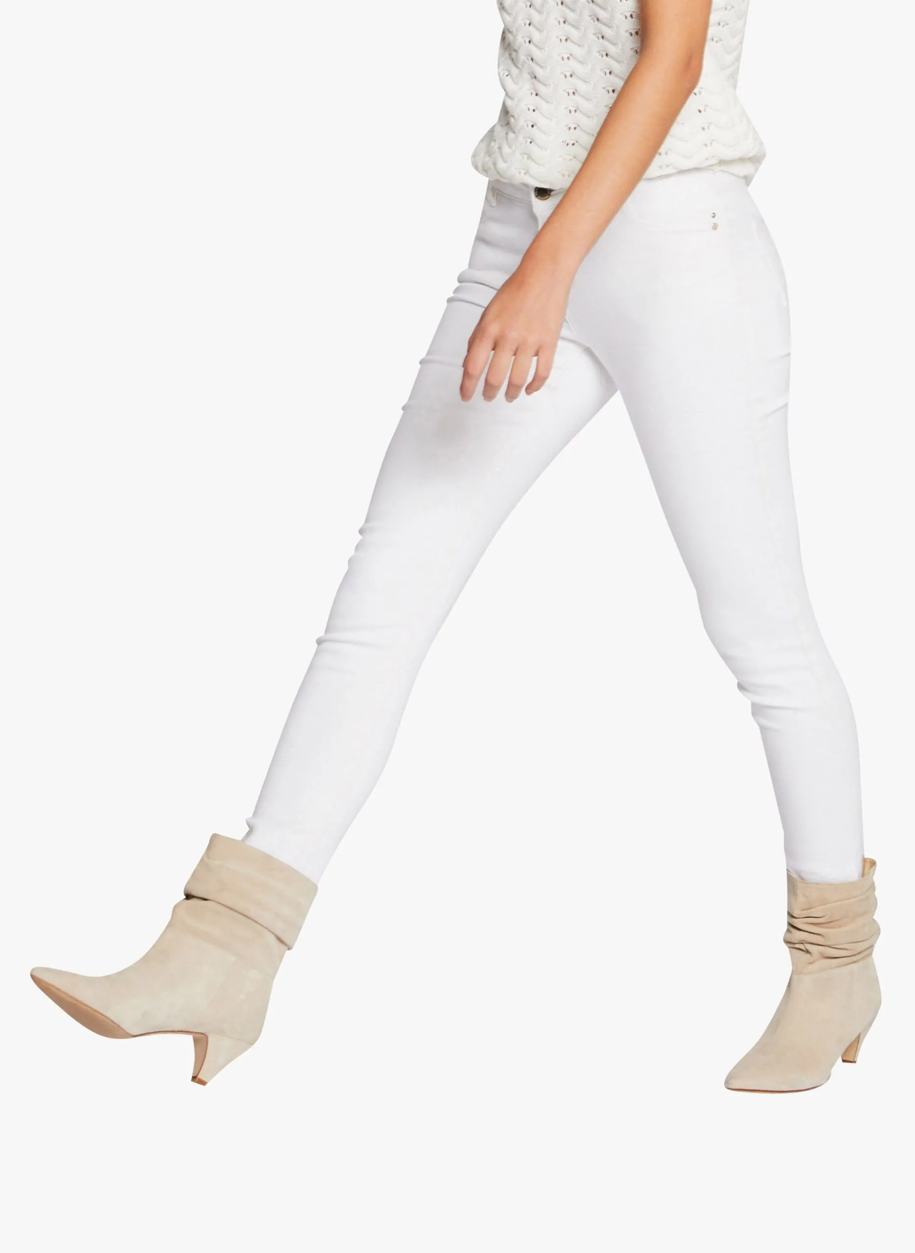 Low Waist Skinny Jeans Beige 211-PETRA1