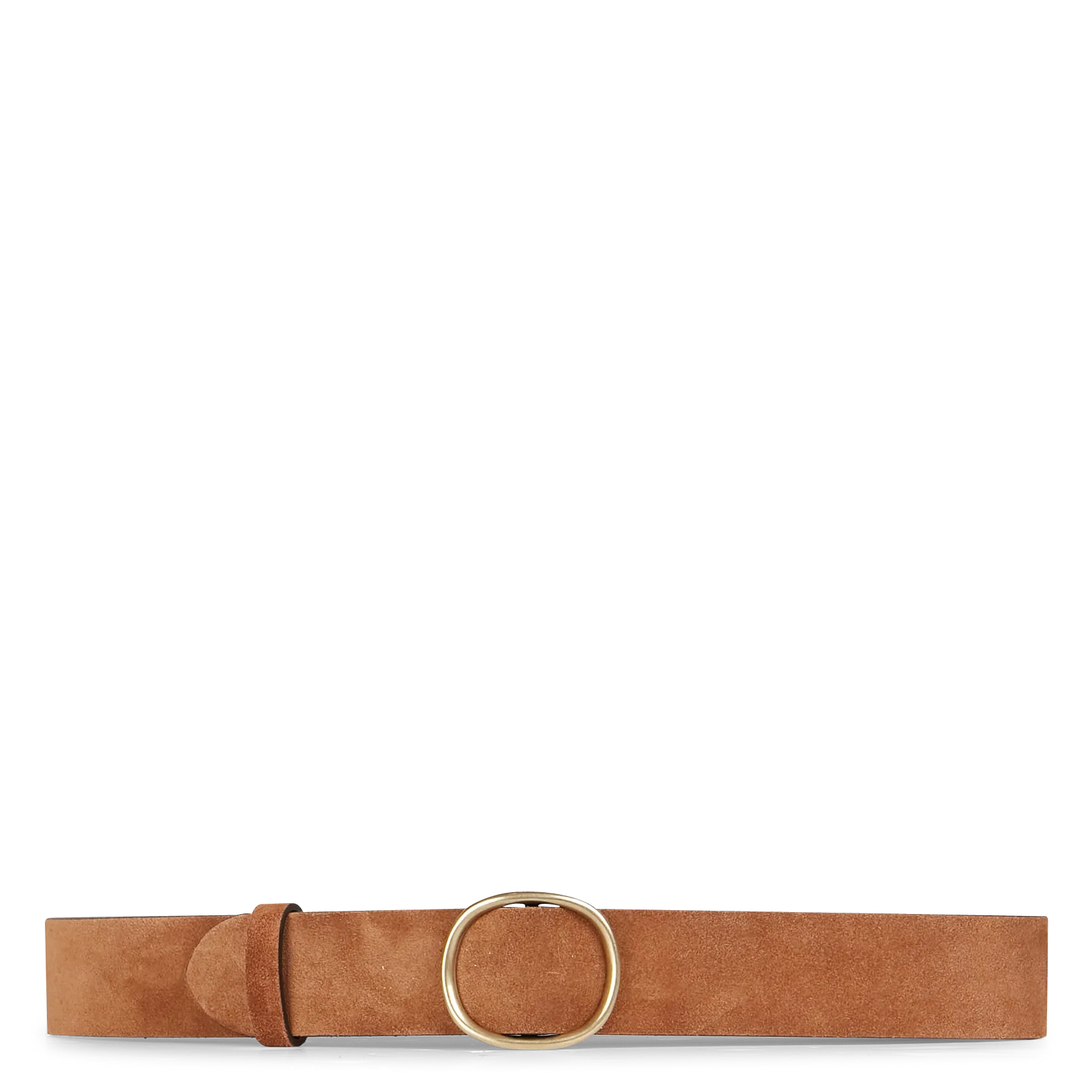 Veloursledergürtel mit Schnalle Braun