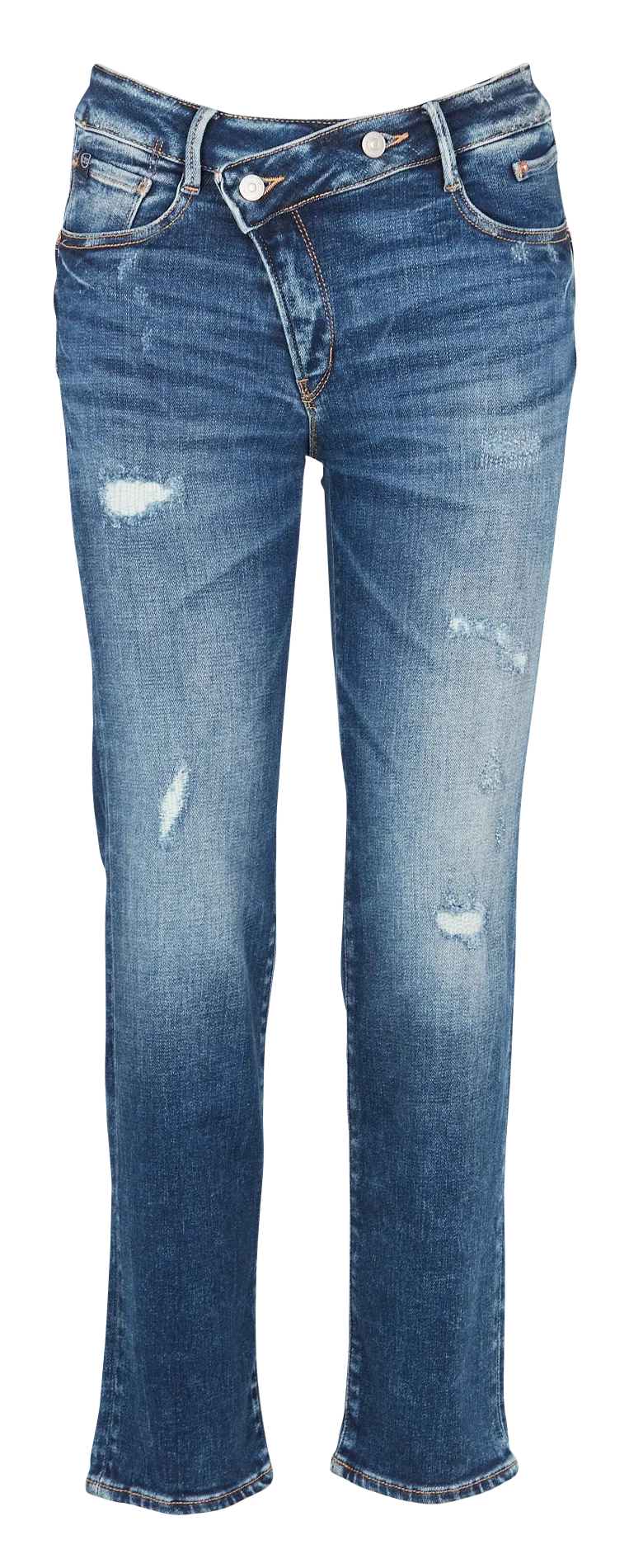 High Waist Slimfit-Jeans Blau