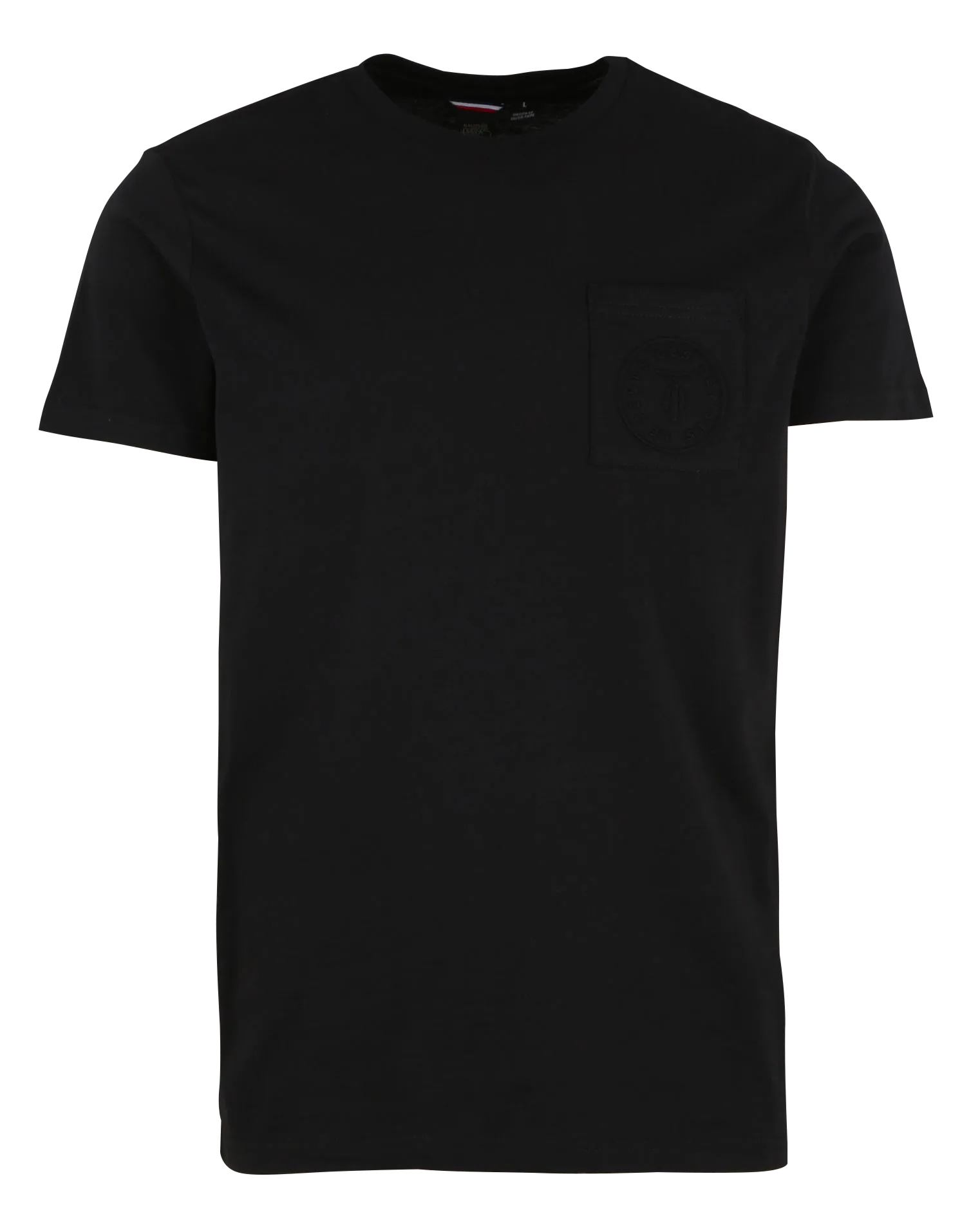 Rundhals-T-Shirt aus Baumwolle, Regular Fit Schwarz PAIA