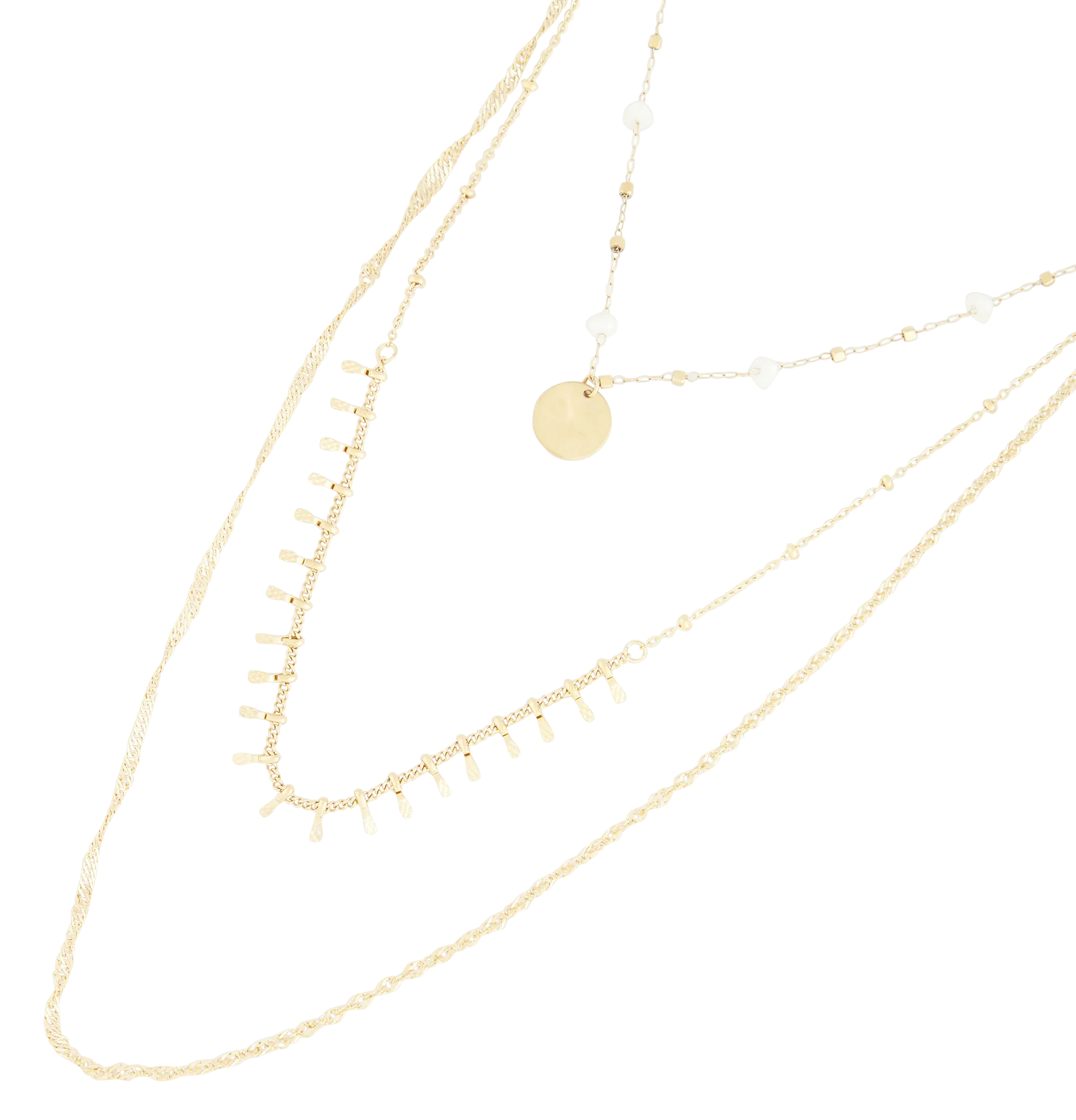Mehrreihige Halskette Golden