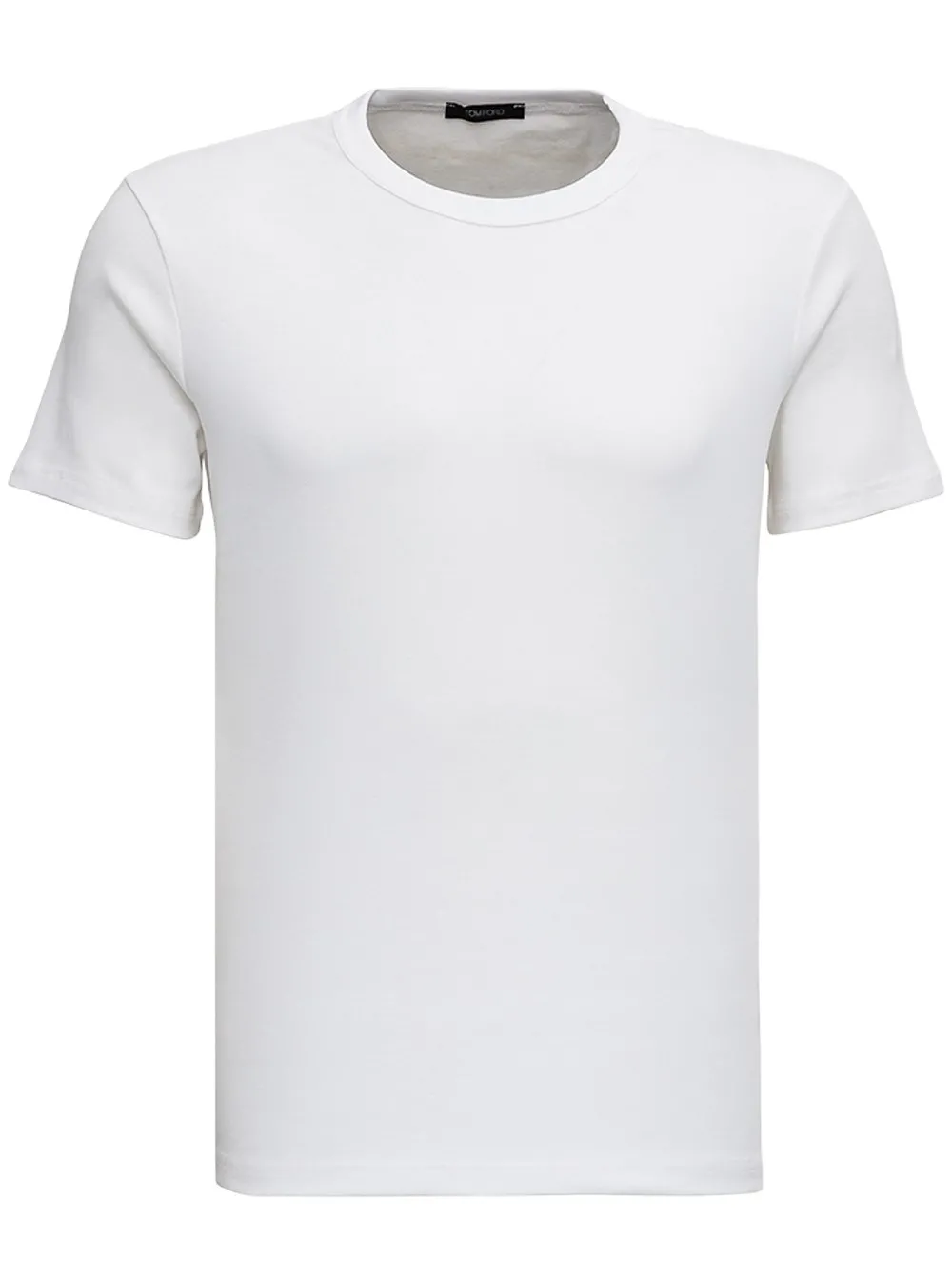 White Cotton Crew neck T-Shirt Man Tom Ford