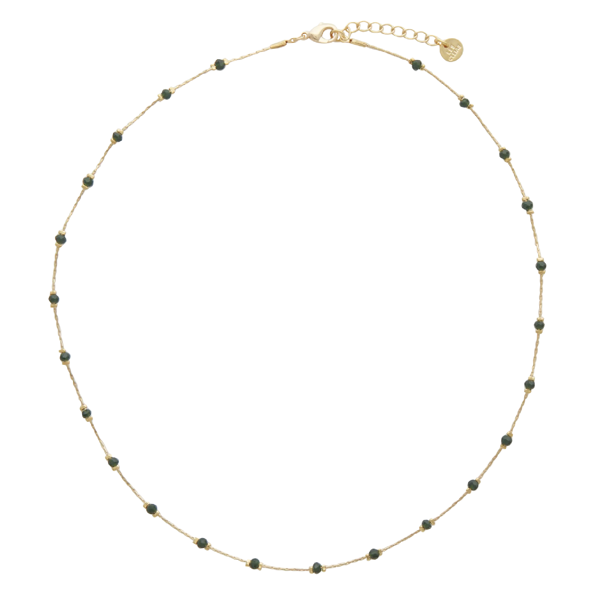 Perlenhalsketten aus Messing-Mix Grun