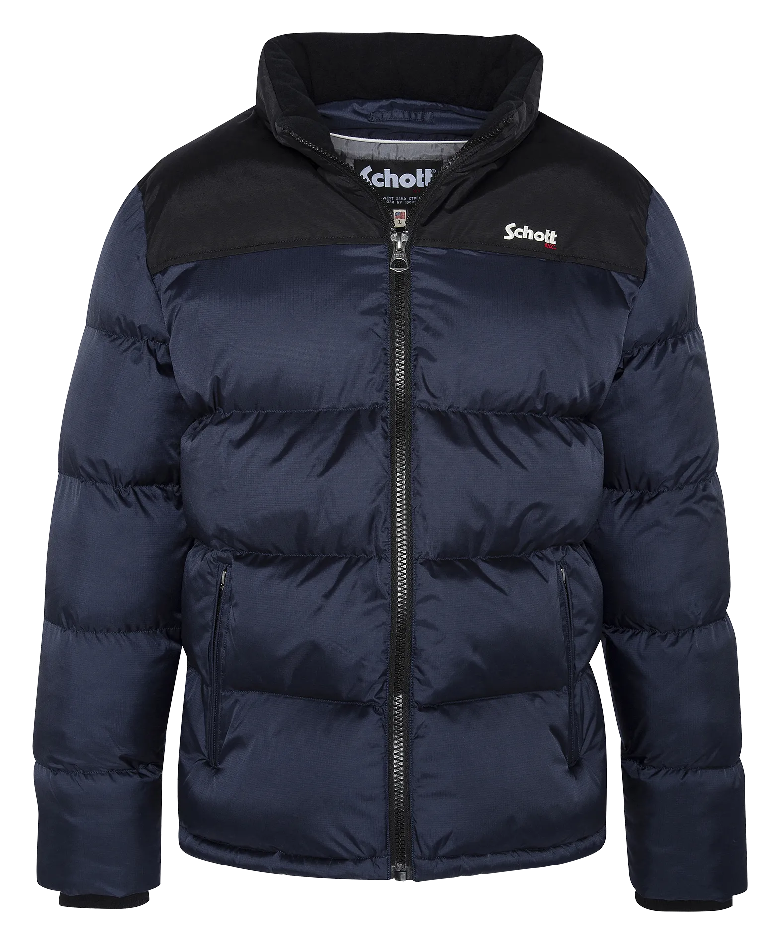 Steppjacke mit Stehkragen Blau
