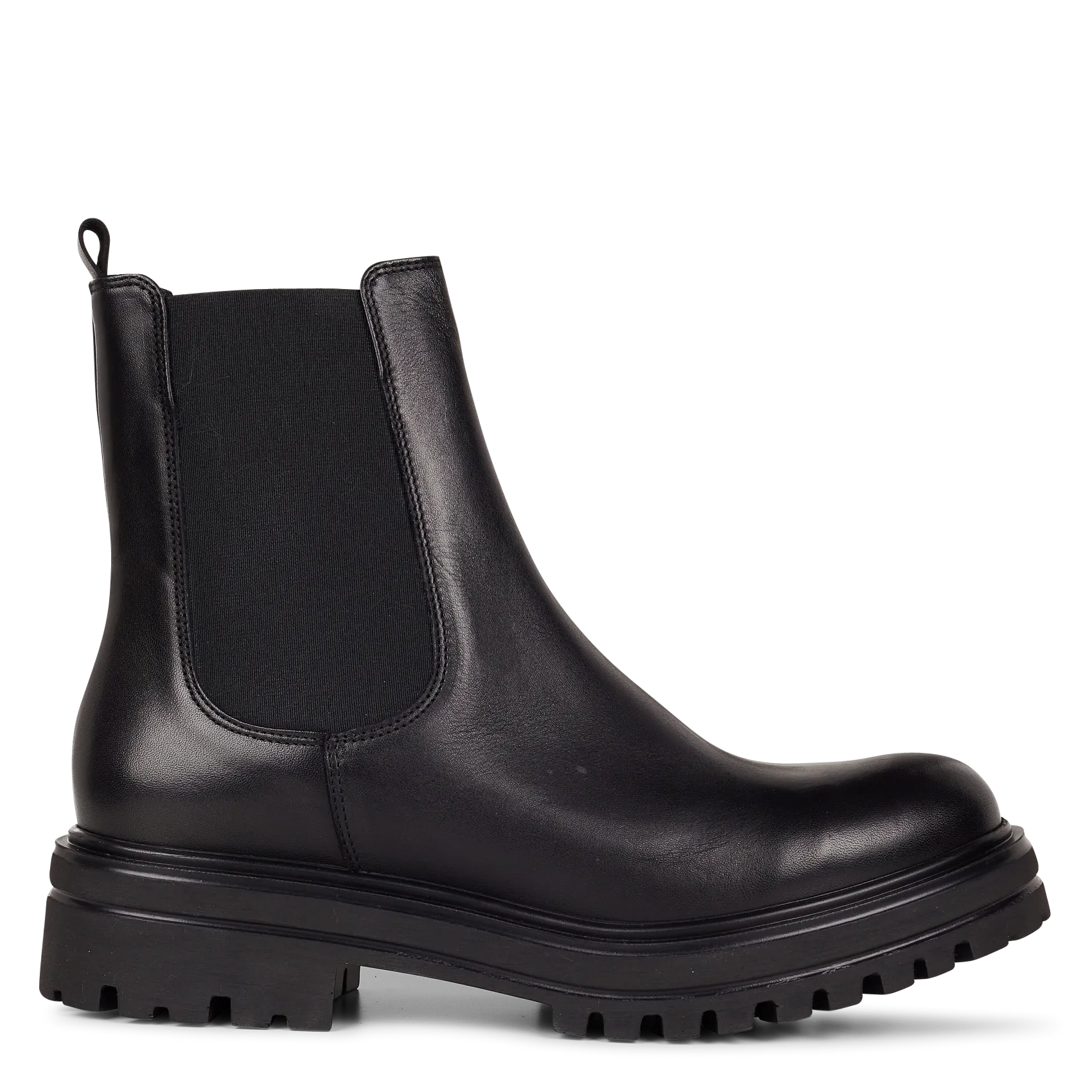 Chelsea-Boots aus Leder Schwarz AMANDINE