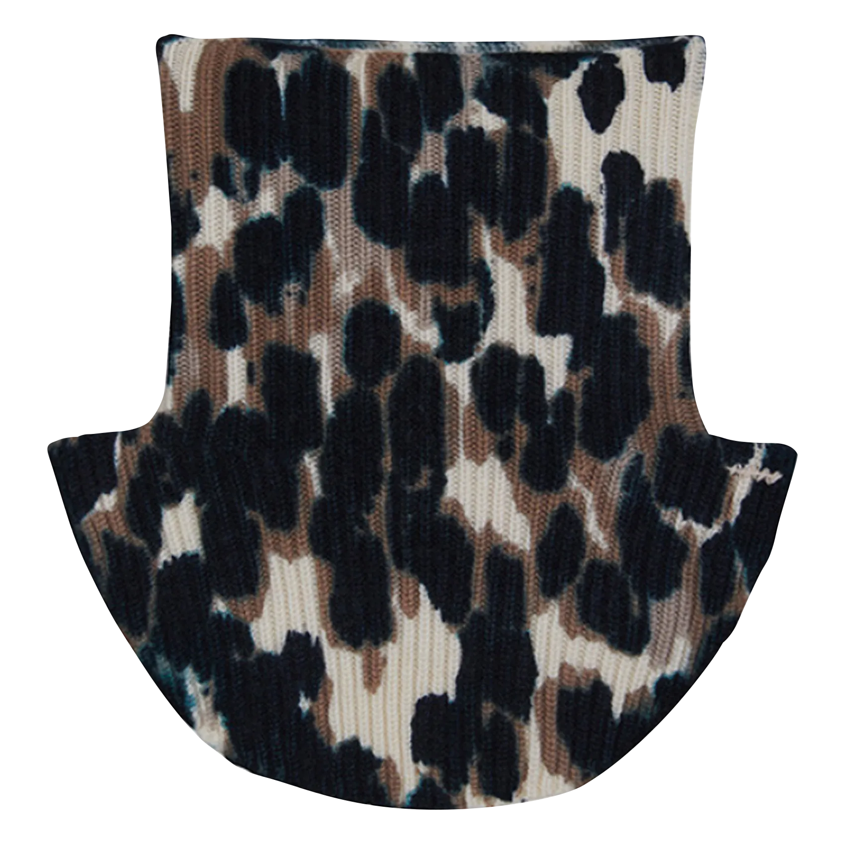 Abnehmbarer Kragen aus Kaschmir mit Print Mehrfarbig