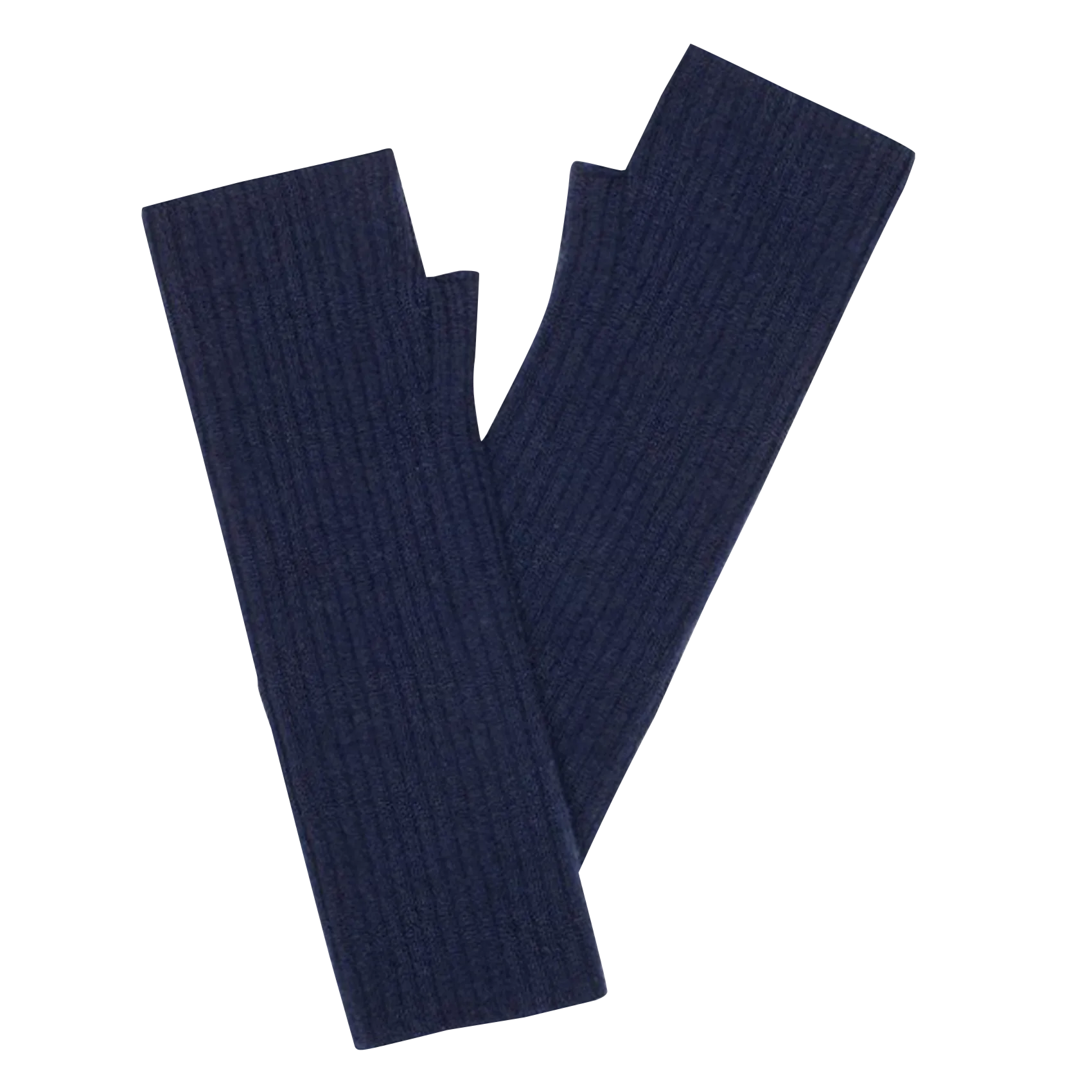 Halbhandschuhe aus Kaschmir Blau