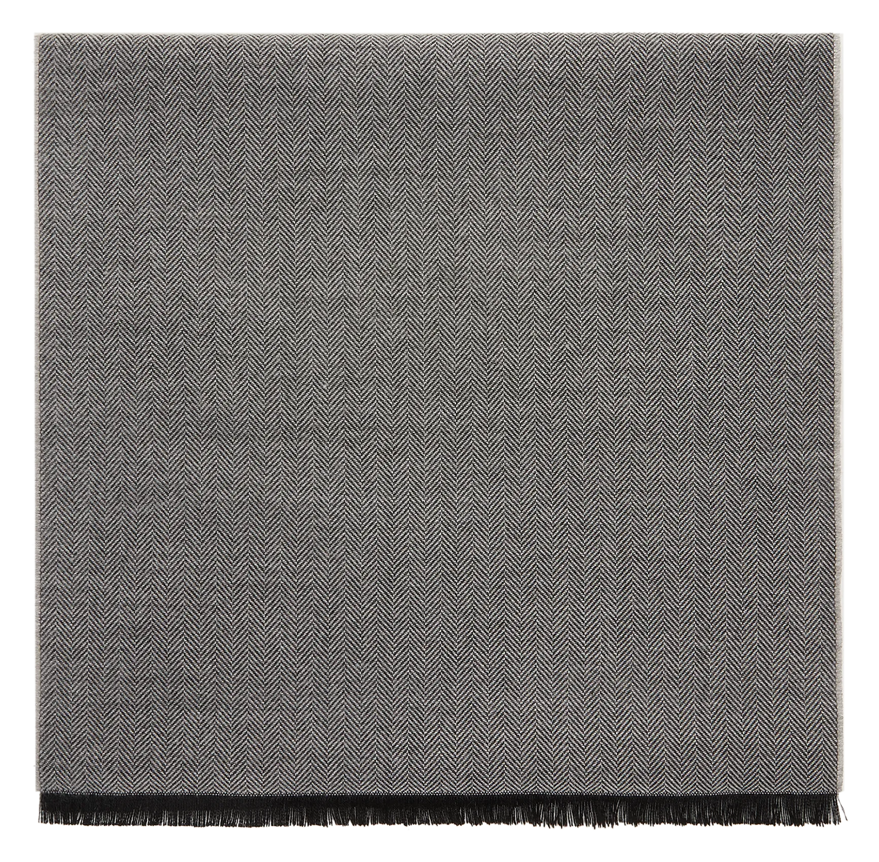 Schal mit Fransensaum Grau