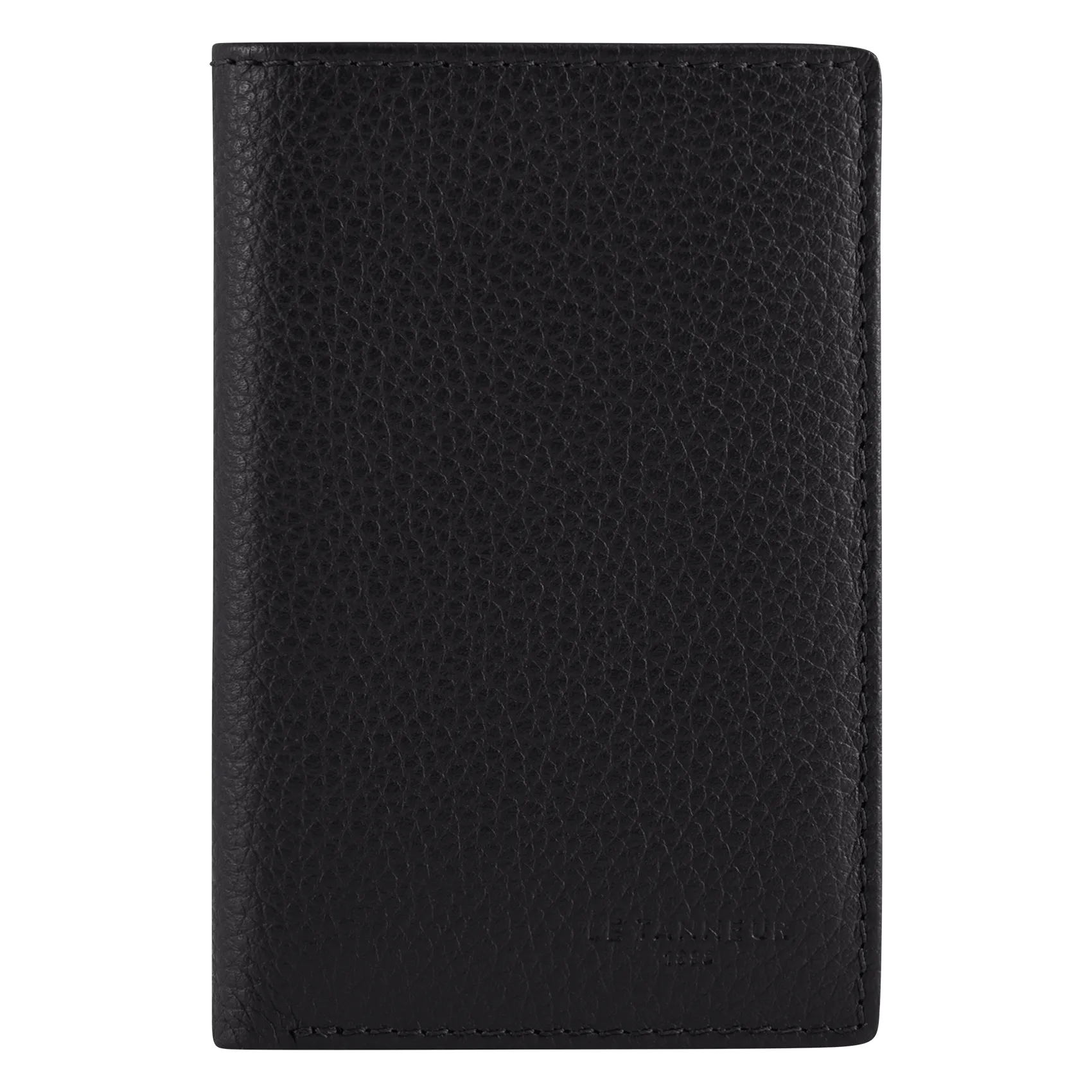 Kartenetui aus genarbtem Leder Schwarz CHARLES