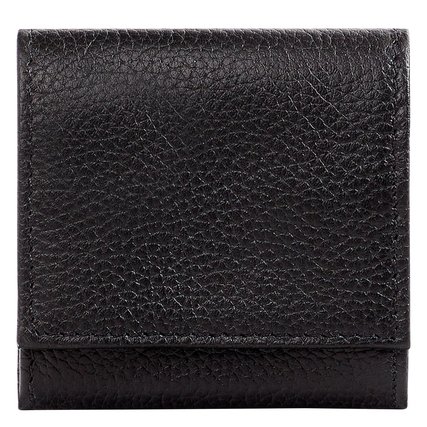 Kartenetui aus genarbtem Leder Braun