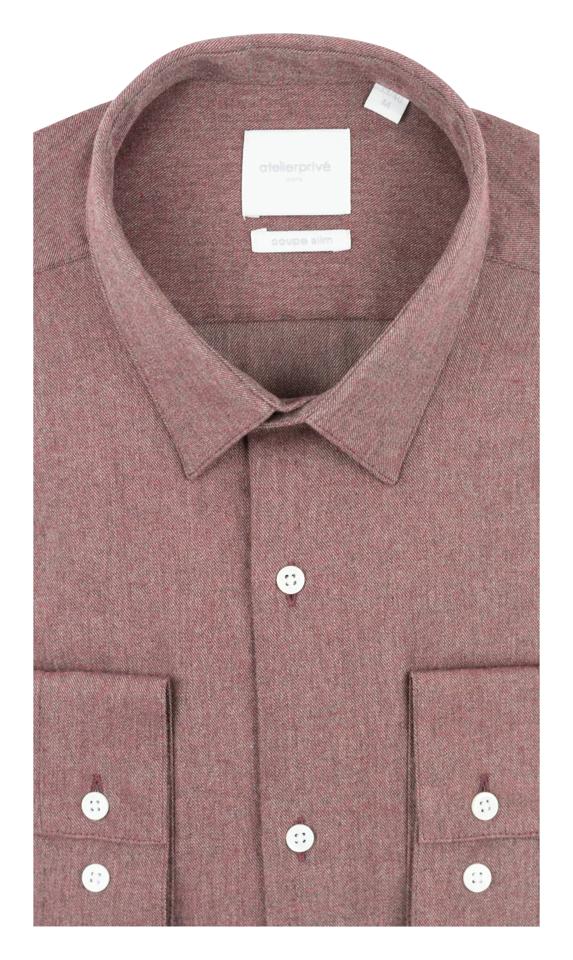 Baumwollhemd mit klassischem Kragen, Slim Fit Rot