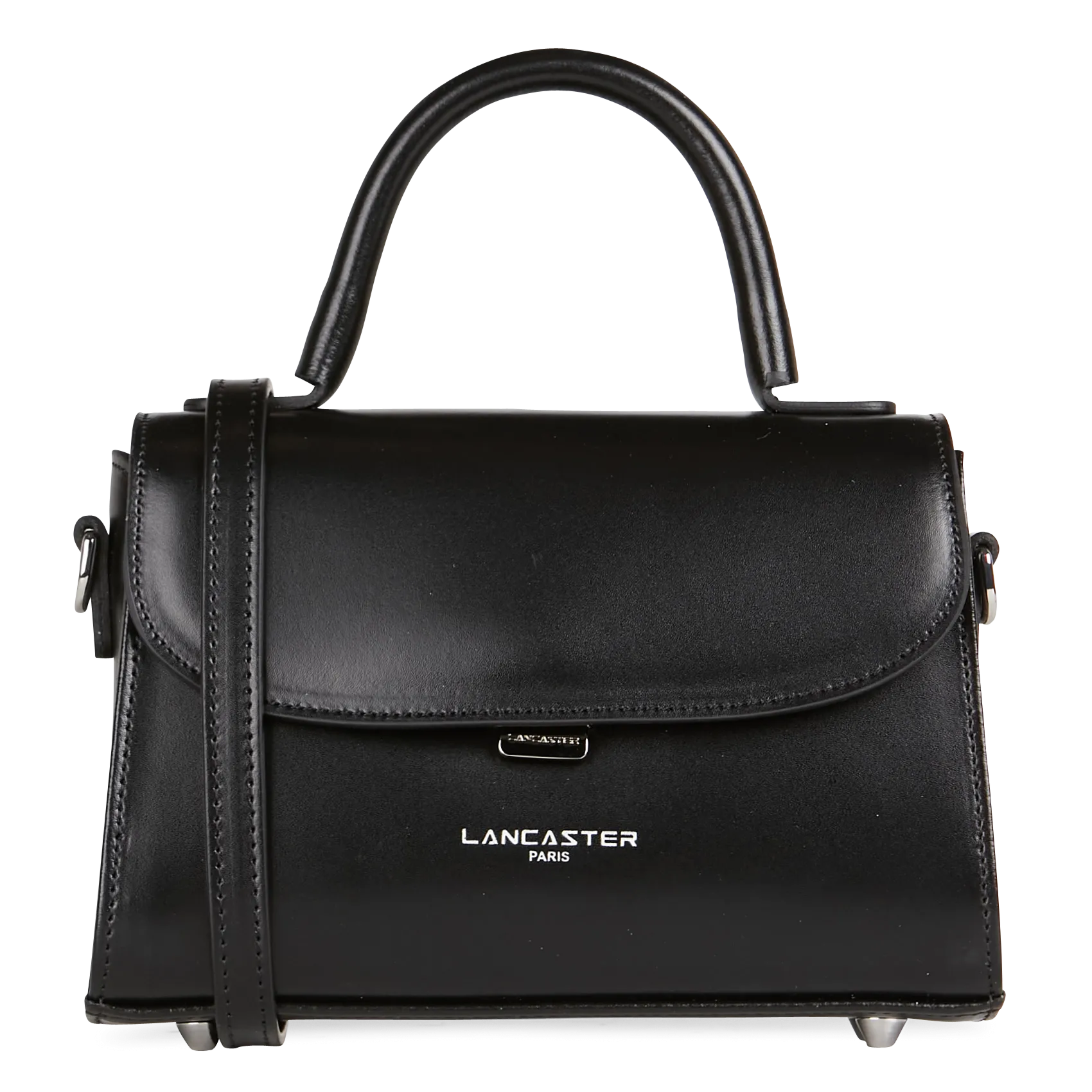 Schultertasche aus Leder Schwarz SUAVE EVEN