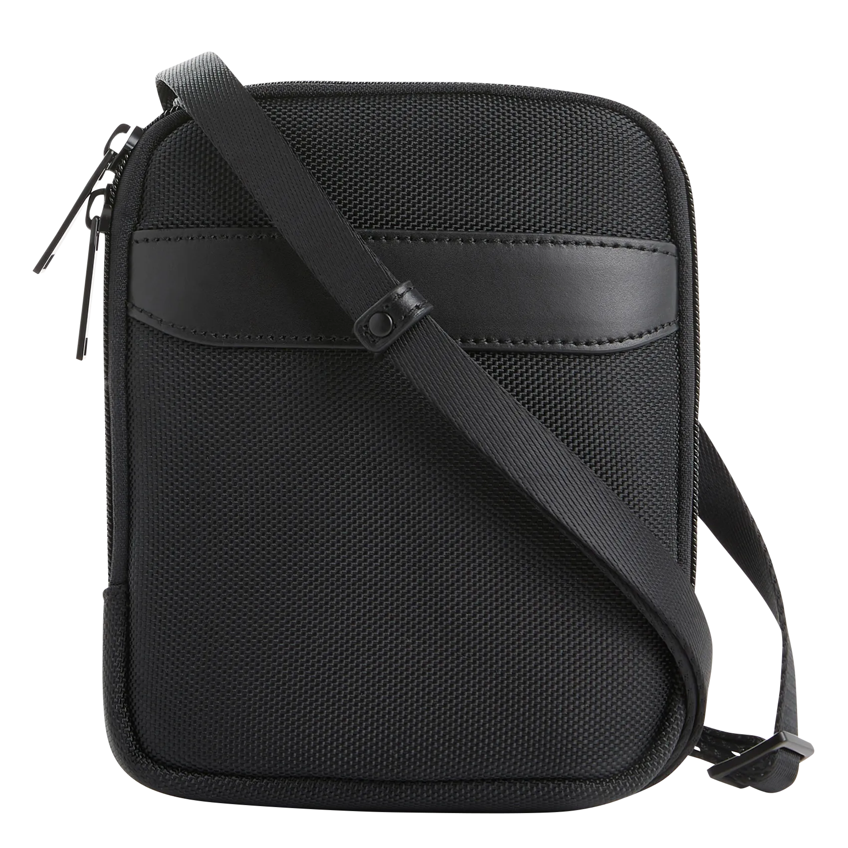 Strukturierte Umhängetasche Schwarz