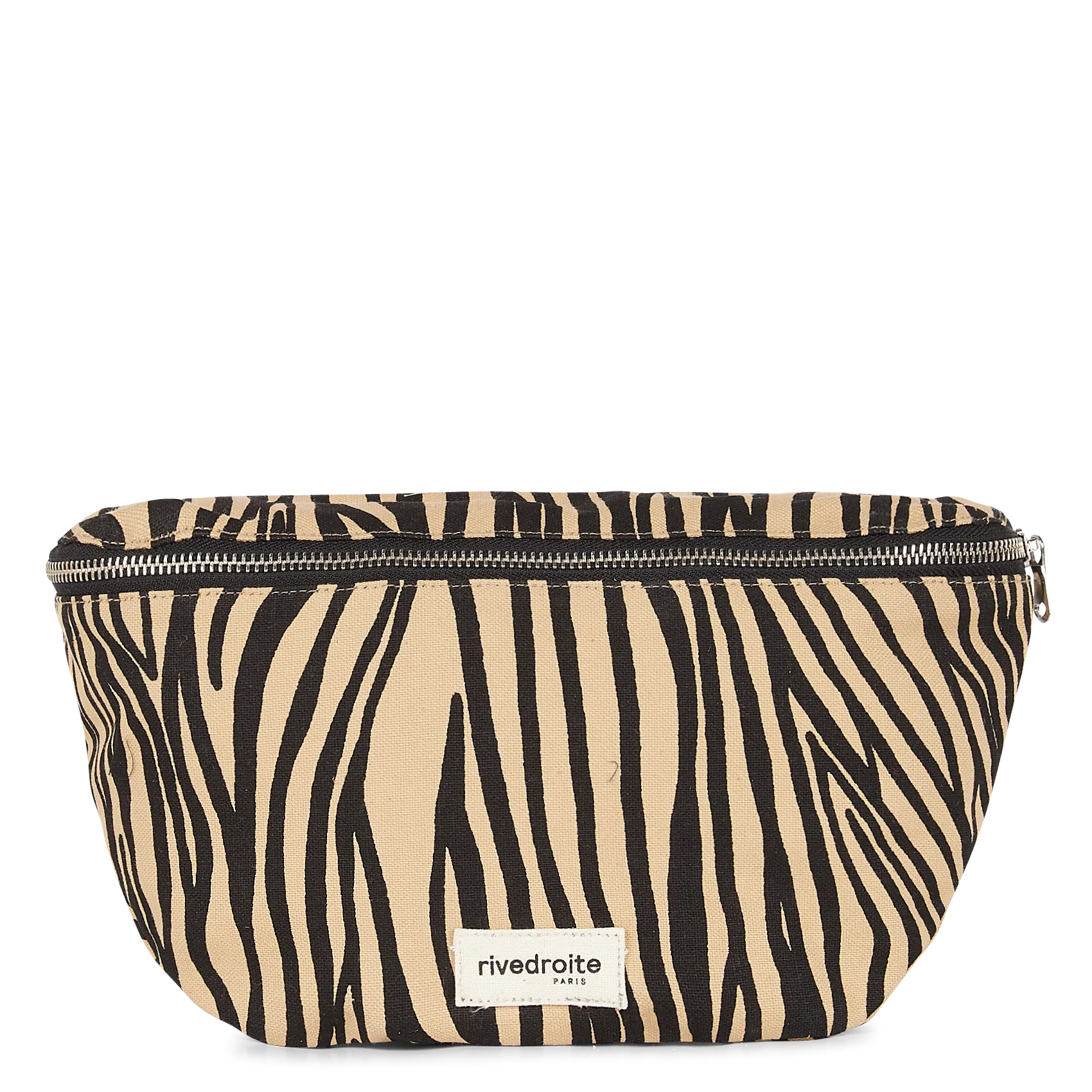 Bedruckte Hüfttasche aus Baumwolle Beige CUSTINE XL