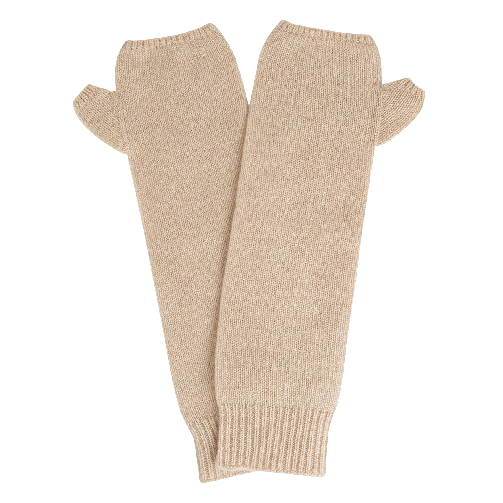 Halbhandschuhe aus Kaschmir Beige SOTCHI