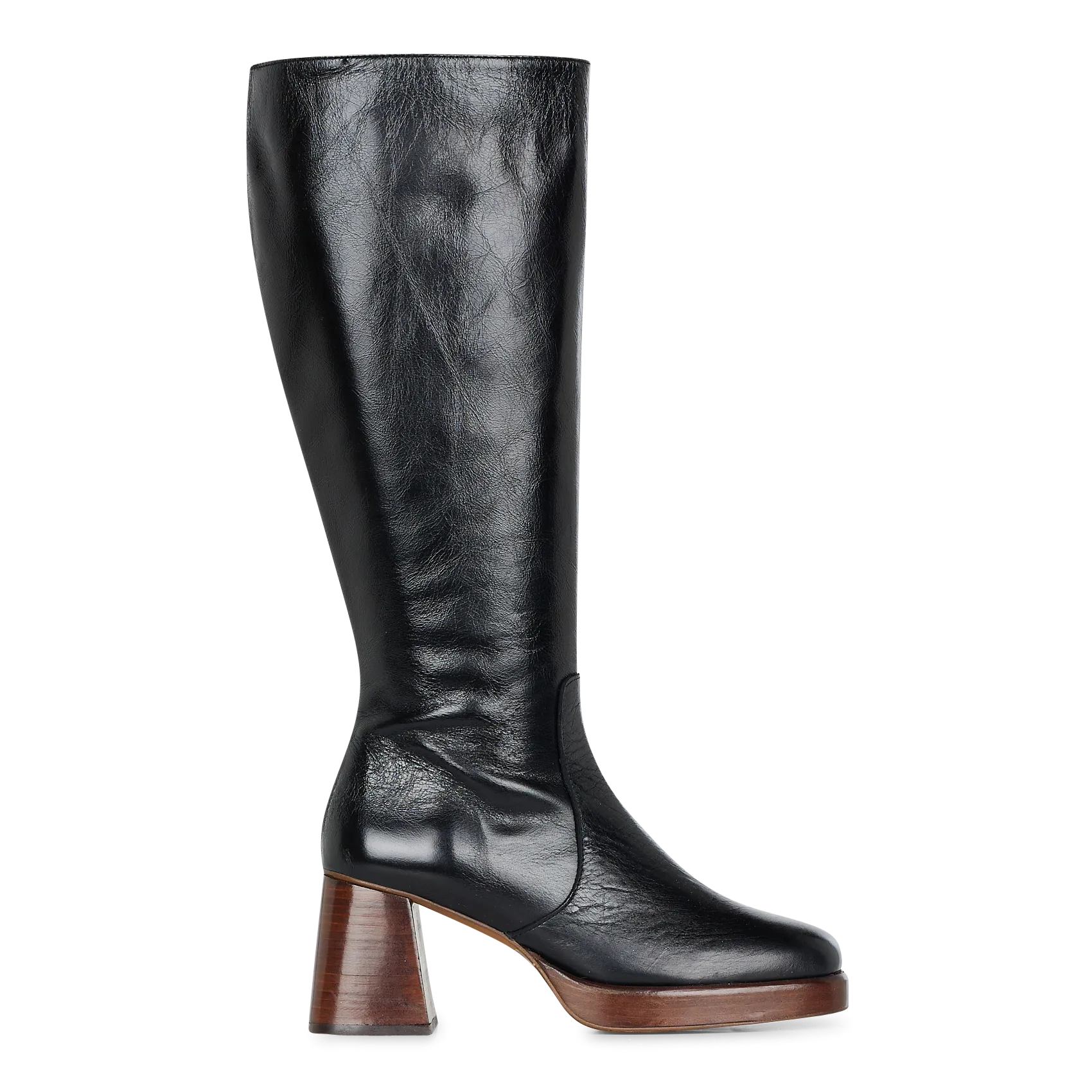 Lederstiefel Schwarz BETINA M