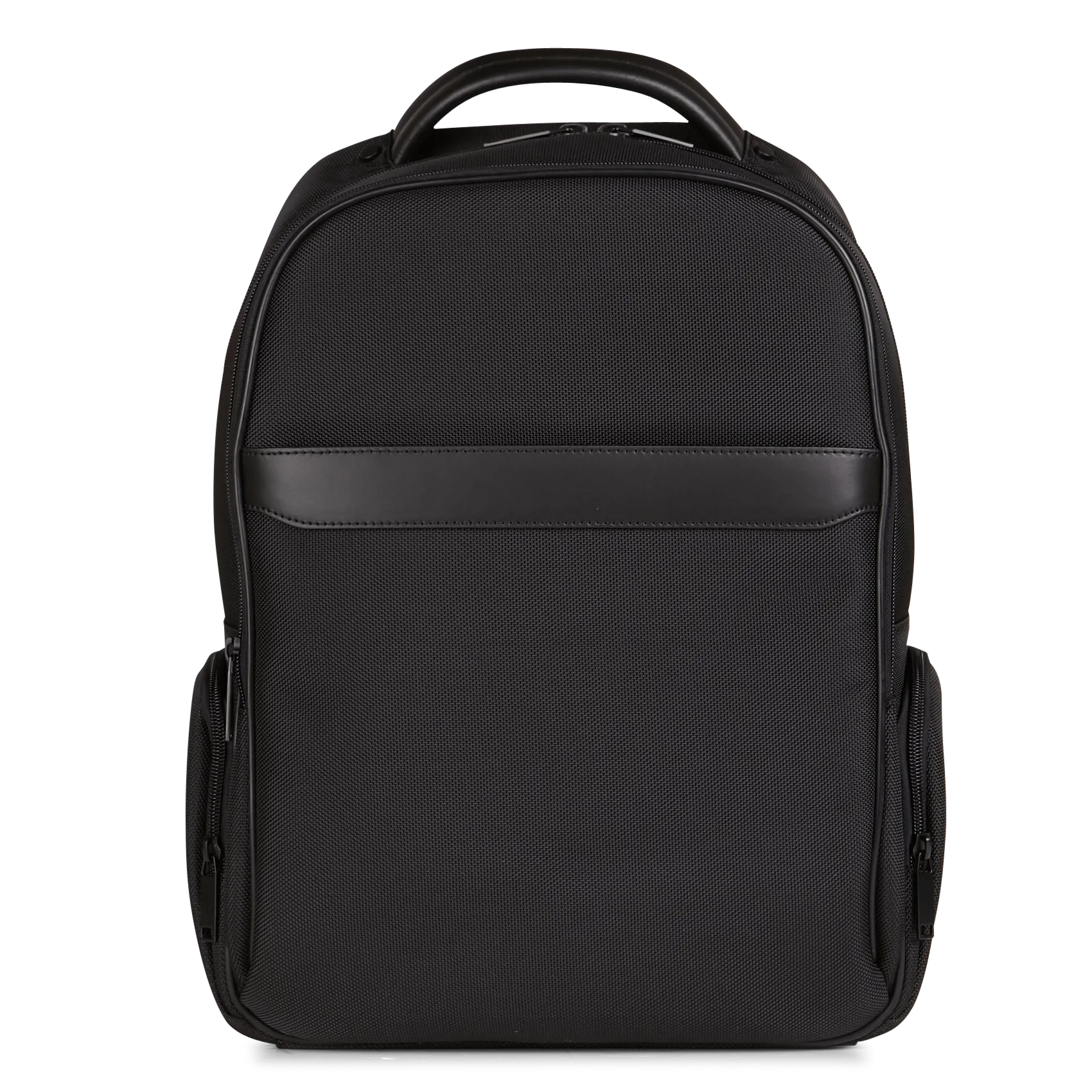 Canvas-Rucksack mit Reißverschluss Schwarz