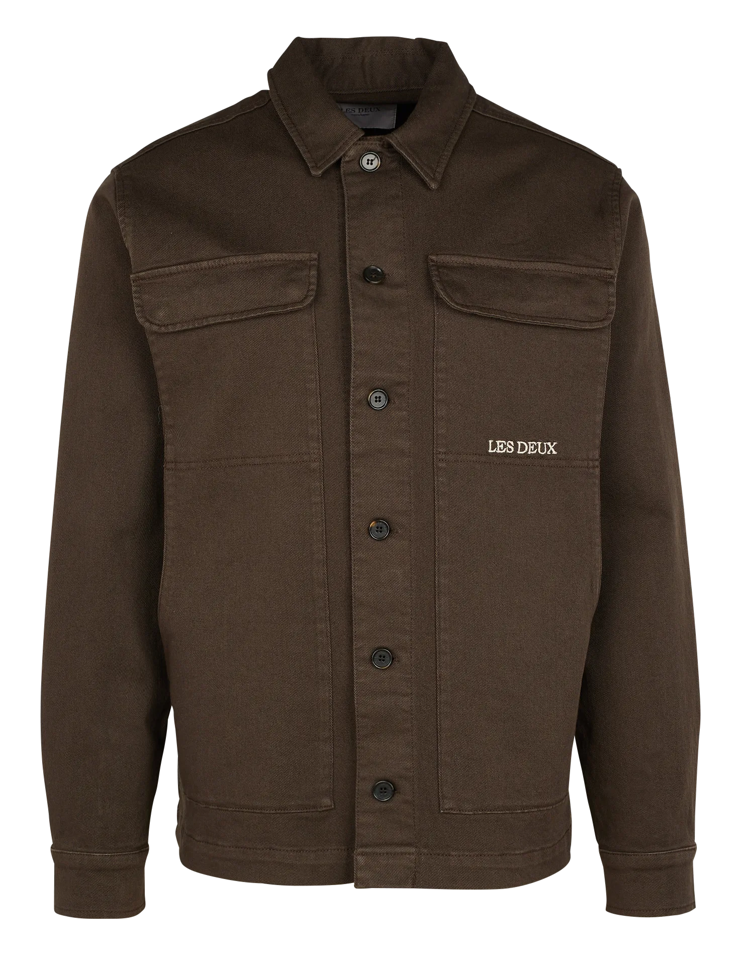 Baumwoll-Mix-Jacke mit klassischem Kragen Braun