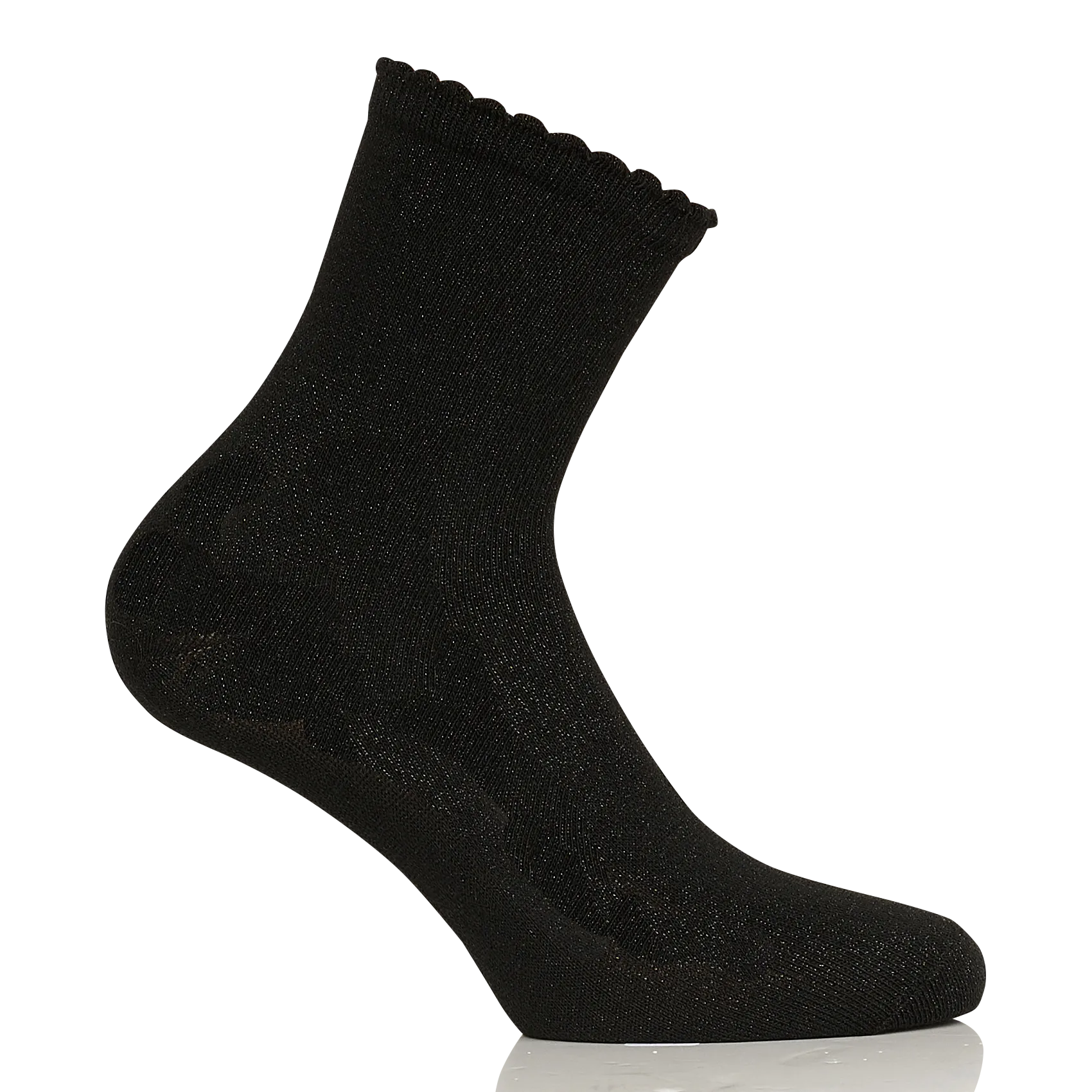 Socken aus Baumwoll-Mix mit Pailletten Schwarz