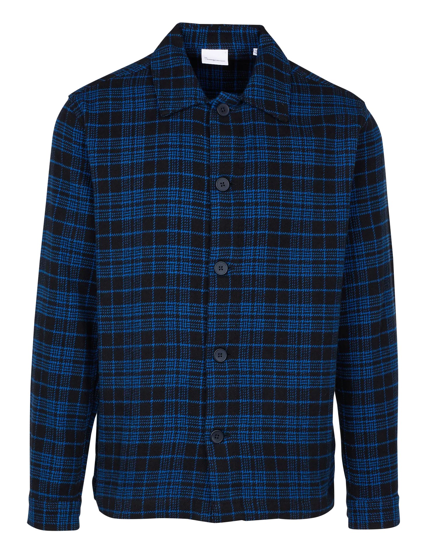 Karierte Hemdjacke aus Bio-Baumwolle Schwarz