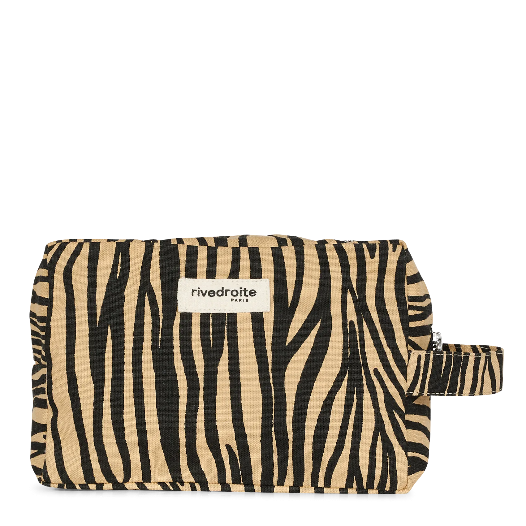 Kosmetiktasche aus Baumwolle Beige TOURNELLES XL